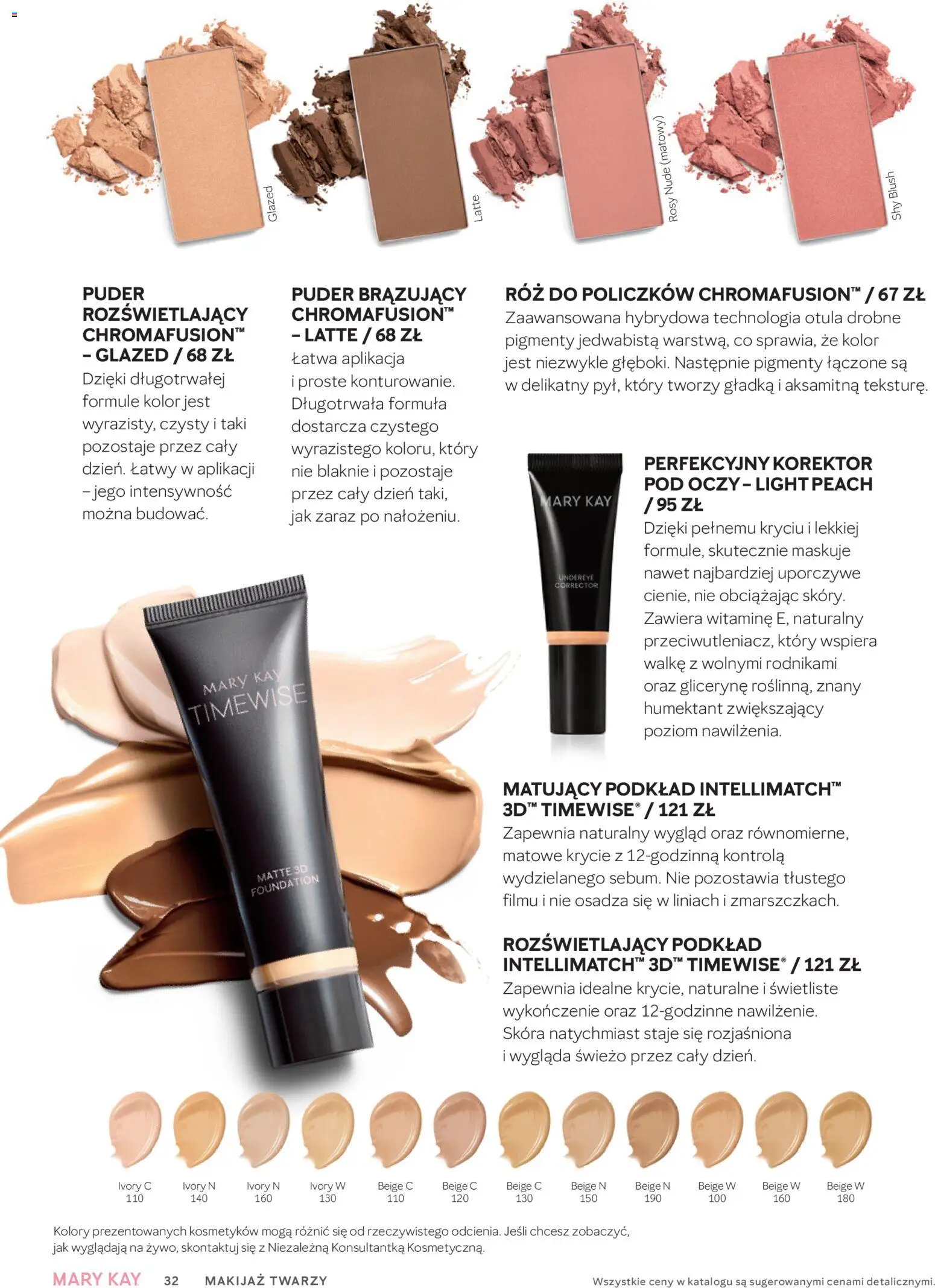 Mary Kay Katalog od 16.01.2026 | Strona: 32 | Produkty: Makijaż, Korektor, Puder, Róż