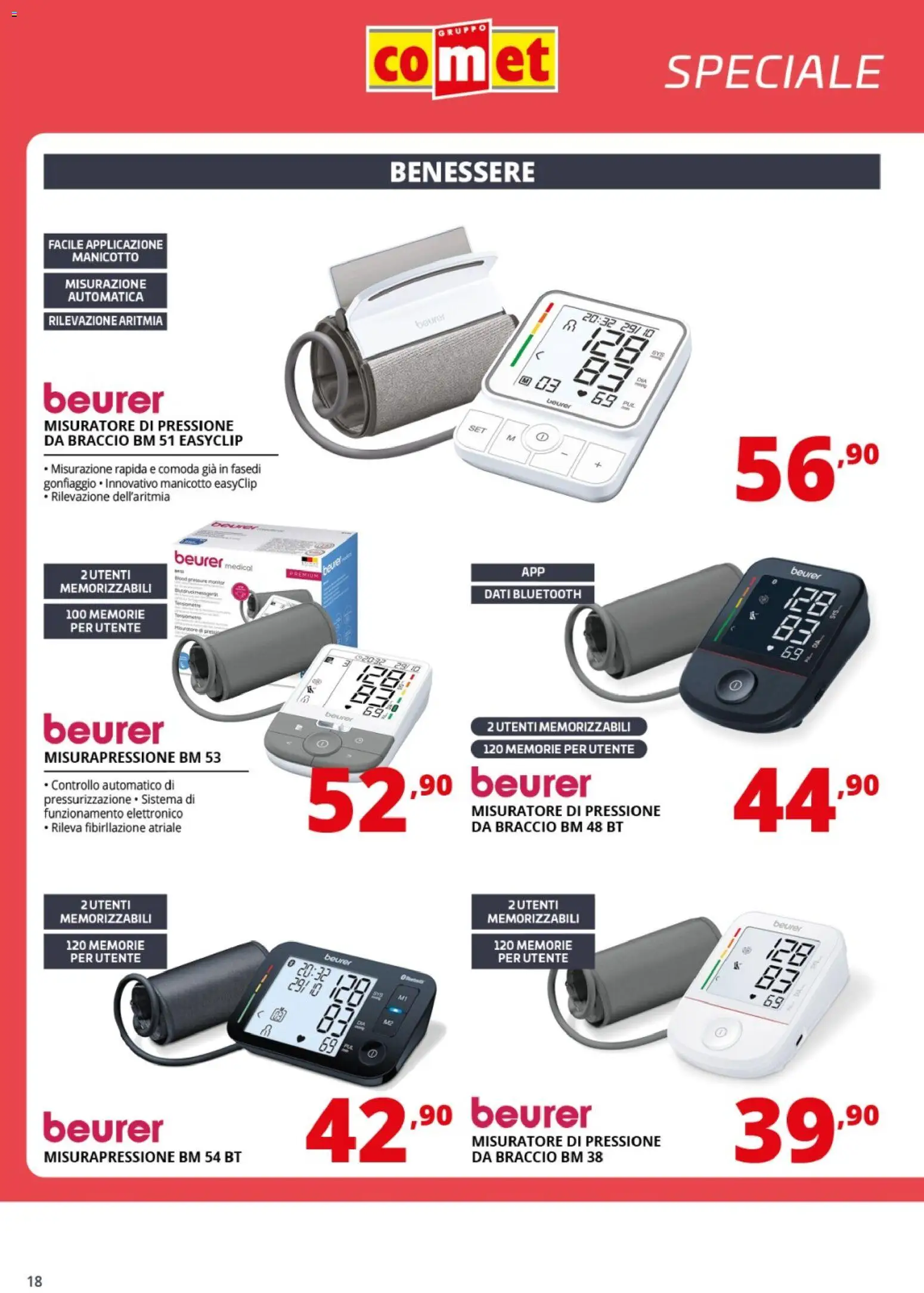 Volantino Comet del 20.03.2026 | Pagina: 18 | Prodotti: Monitor, Misuratore di pressione