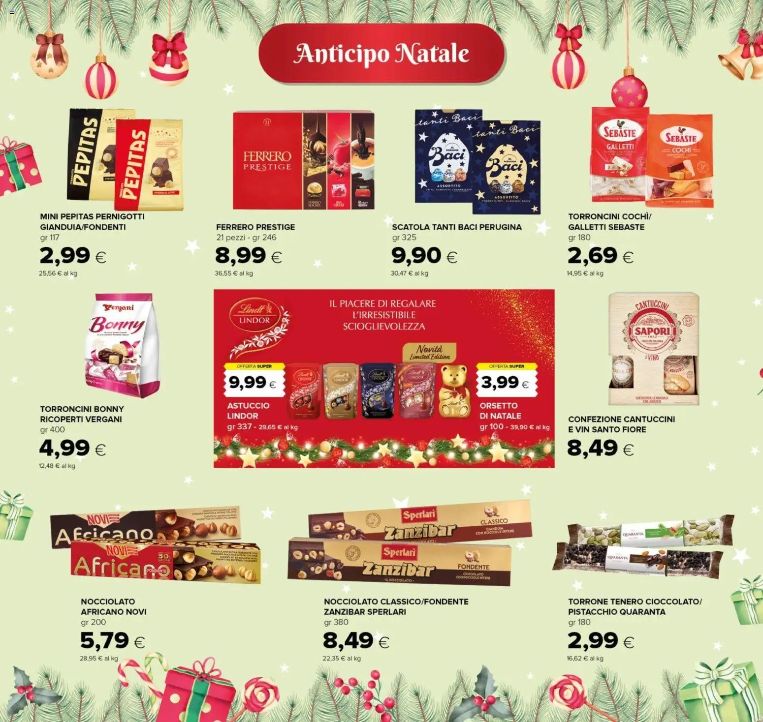 Volantino Oasi del 01.12.2025 | Pagina: 2 | Prodotti: Nocciole, Astuccio, Torroncini, Scatola