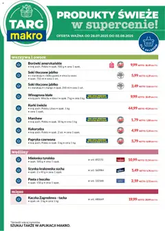 Makro Gazetka - Produkty świeże w supercenie od 28.07.2025 | Strona: 8 | Produkty: Mango, Mielonka tyrolska, Szynka, Owoce