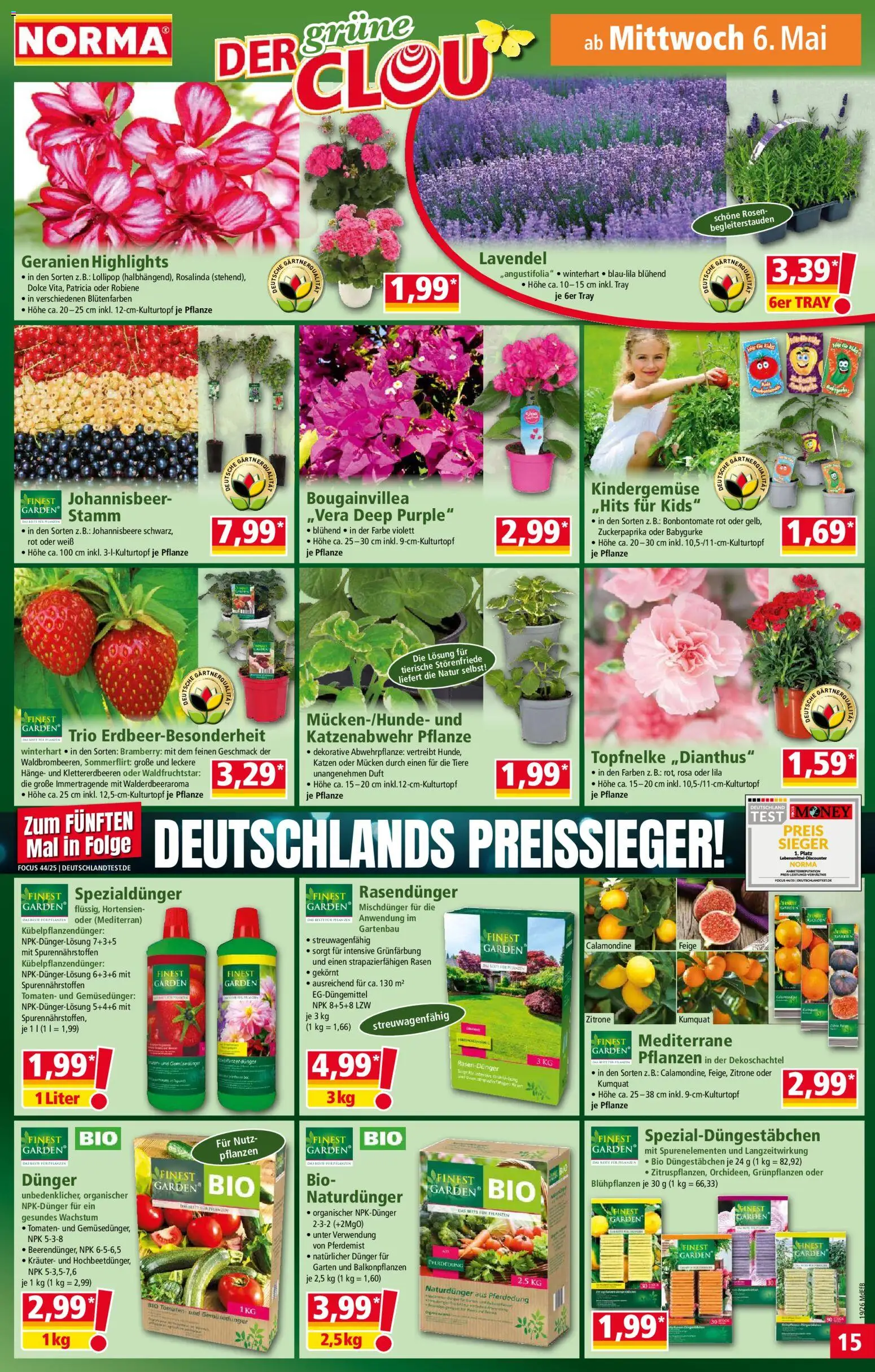 Norma Prospekt 	 – gültig ab 04.05.2026 | Seite: 15 | Produkte: Duft, Tomaten, Geranien, Zitrone