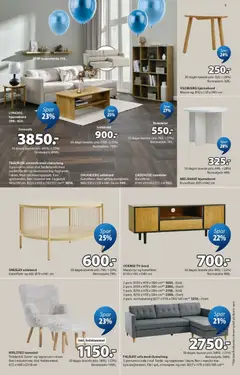 JYSK - Tilbudsavis gyldig fra 17.04.2026 | Side: 9 | Produkter: Sofabord, Sofa, Lænestol, Fodskammel