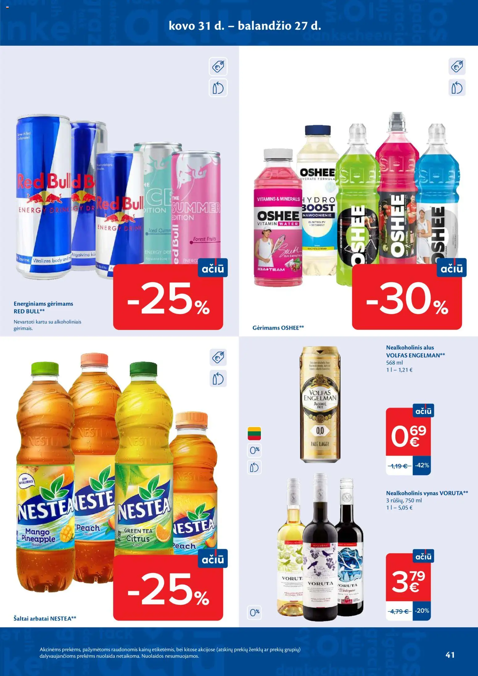 MAXIMA akcijos nuo 21.04.2026 | Puslapis: 41 | Prekių: Nealkoholinis alus, Nealkoholinis vynas, Vynas, Alus