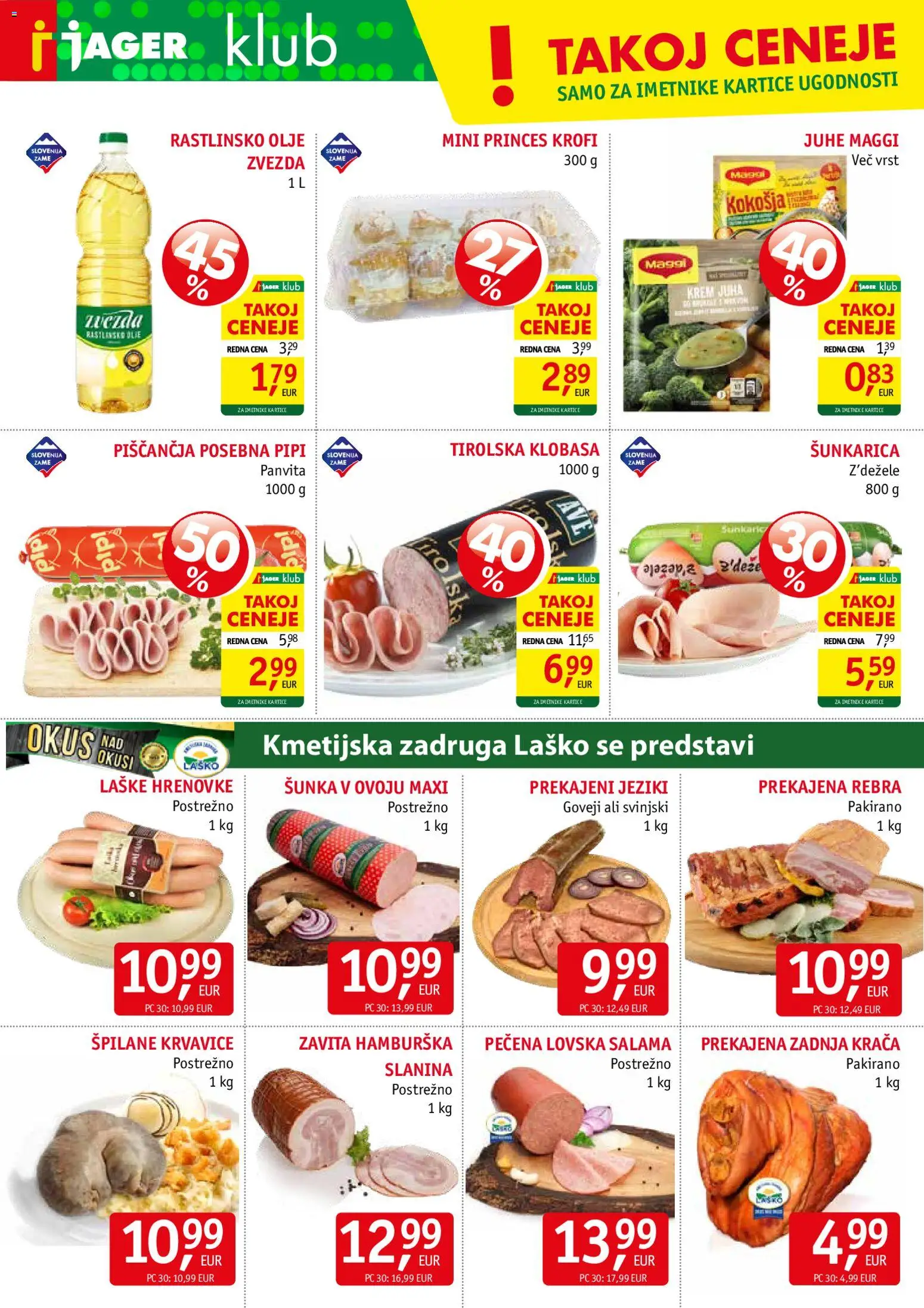 Novi Jager katalog ponudbe – veljaven od 26.11.2025 | Stran: 4 | Izdelki: Hrenovke, Juha, Salama, Top doble cara