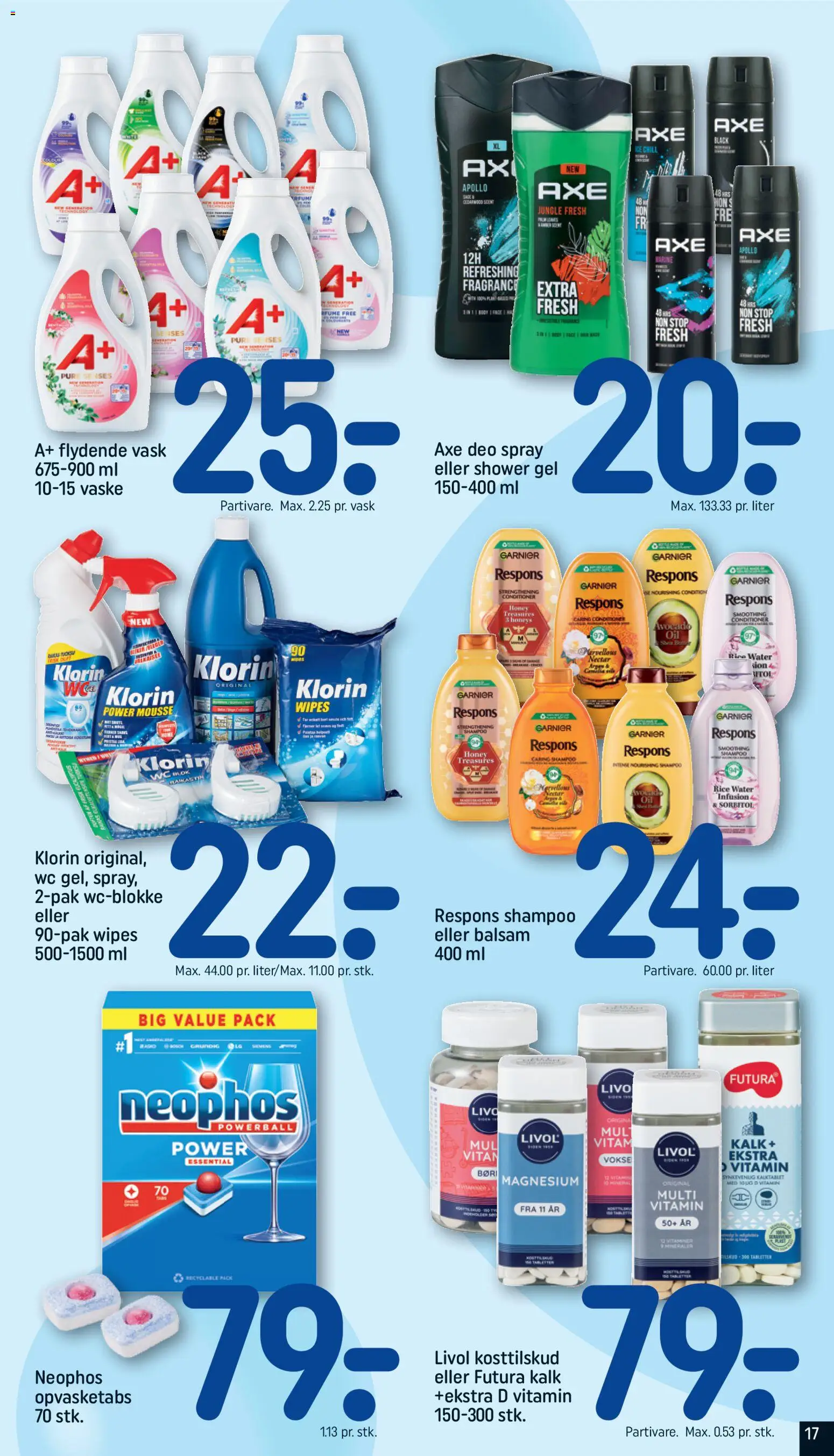 Rema 1000 tilbudsavis – gyldig fra 08.02.2026 | Side: 17 | Produkter: Shampoo, Balsam, Deodorant, Tablets