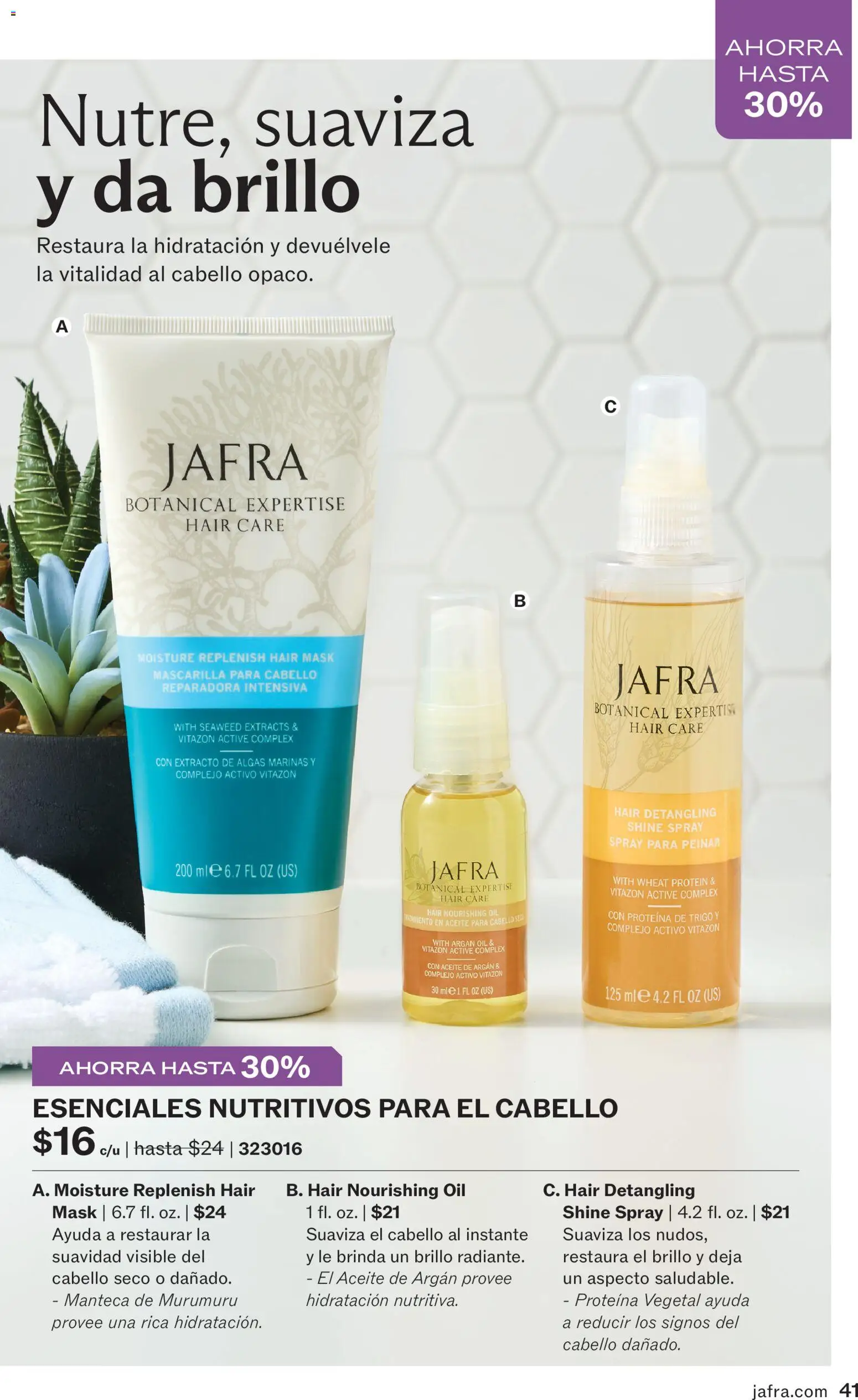 JAFRA folleto │ válido desde el 01.01.2026 | Página: 41 | Productos: Aceite para cabello, Manteca, Aceite, Aceite de argán