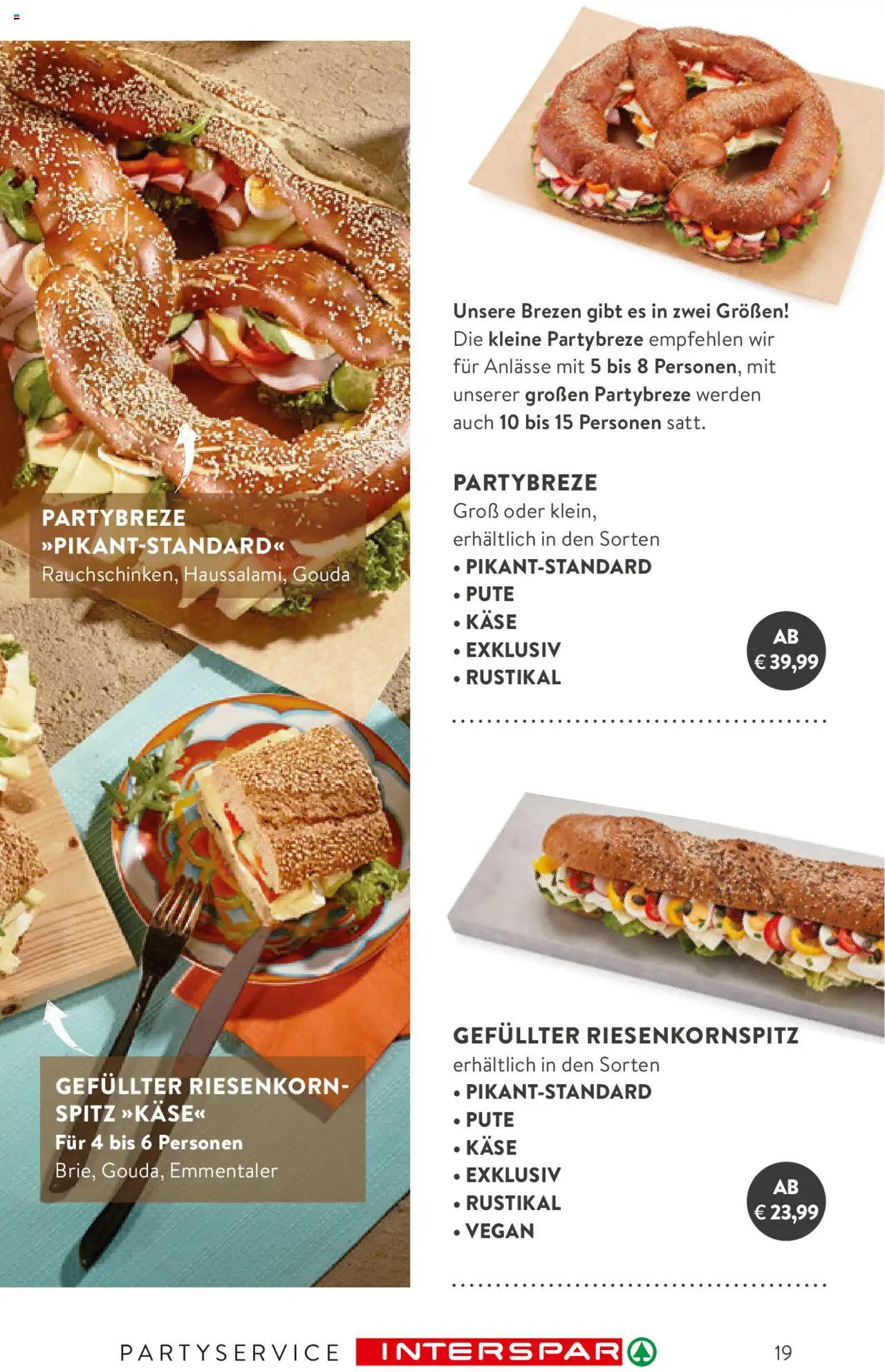 Interspar Ihre Party Unser Service gültig ab 14.10.2024 | Seite: 19 | Produkte: Käse