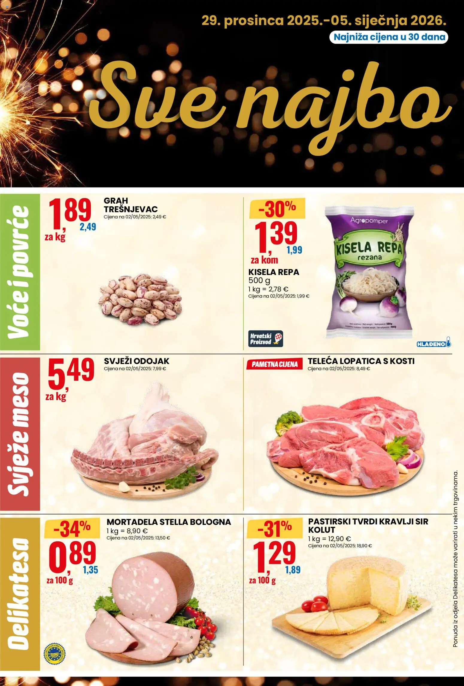 Eurospin katalog | vrijedi od 29.12.2025 | Stranica: 2 | Proizvodi: Mortadela, Povrće, Voće, Lopatica