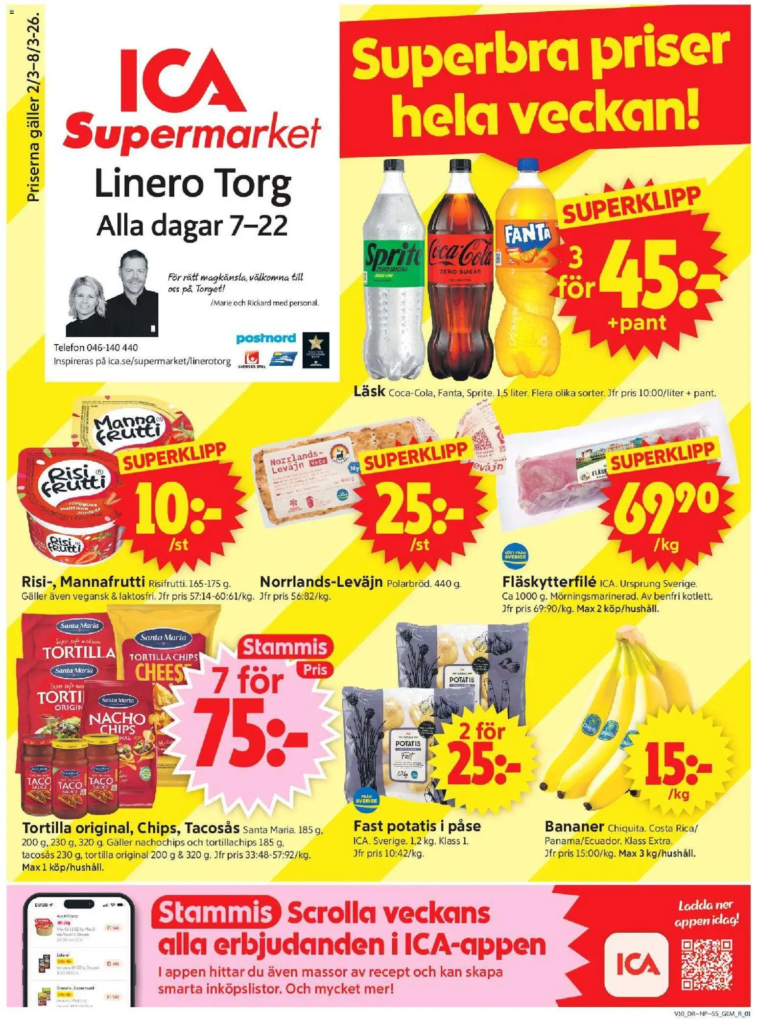 ICA Supermarket reklamblad aktuell från 02.03.2026 | Sida: 1