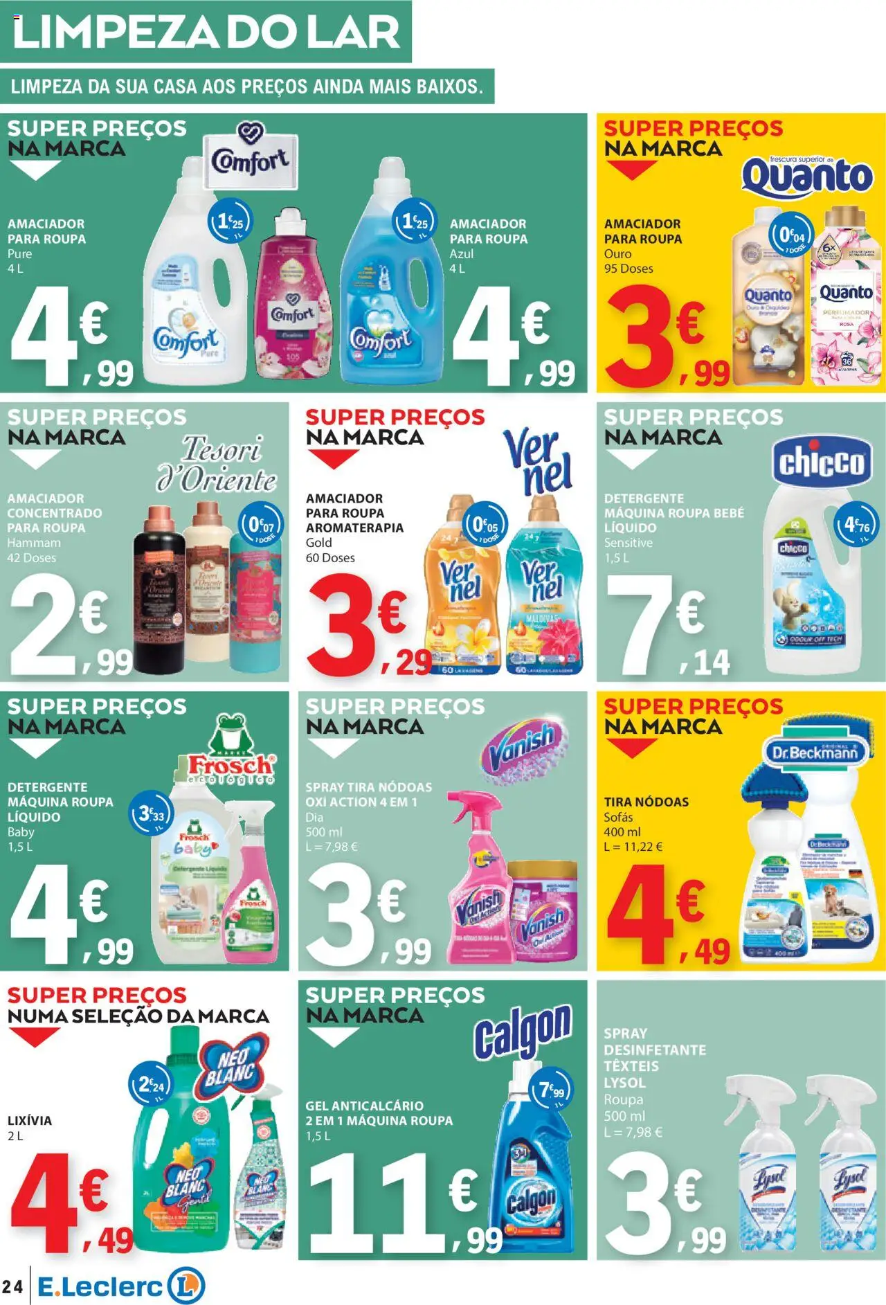 E.Leclerc folheto │ válido de 14.08.2025 | Página: 24 | Produtos: Sofás, Detergente
