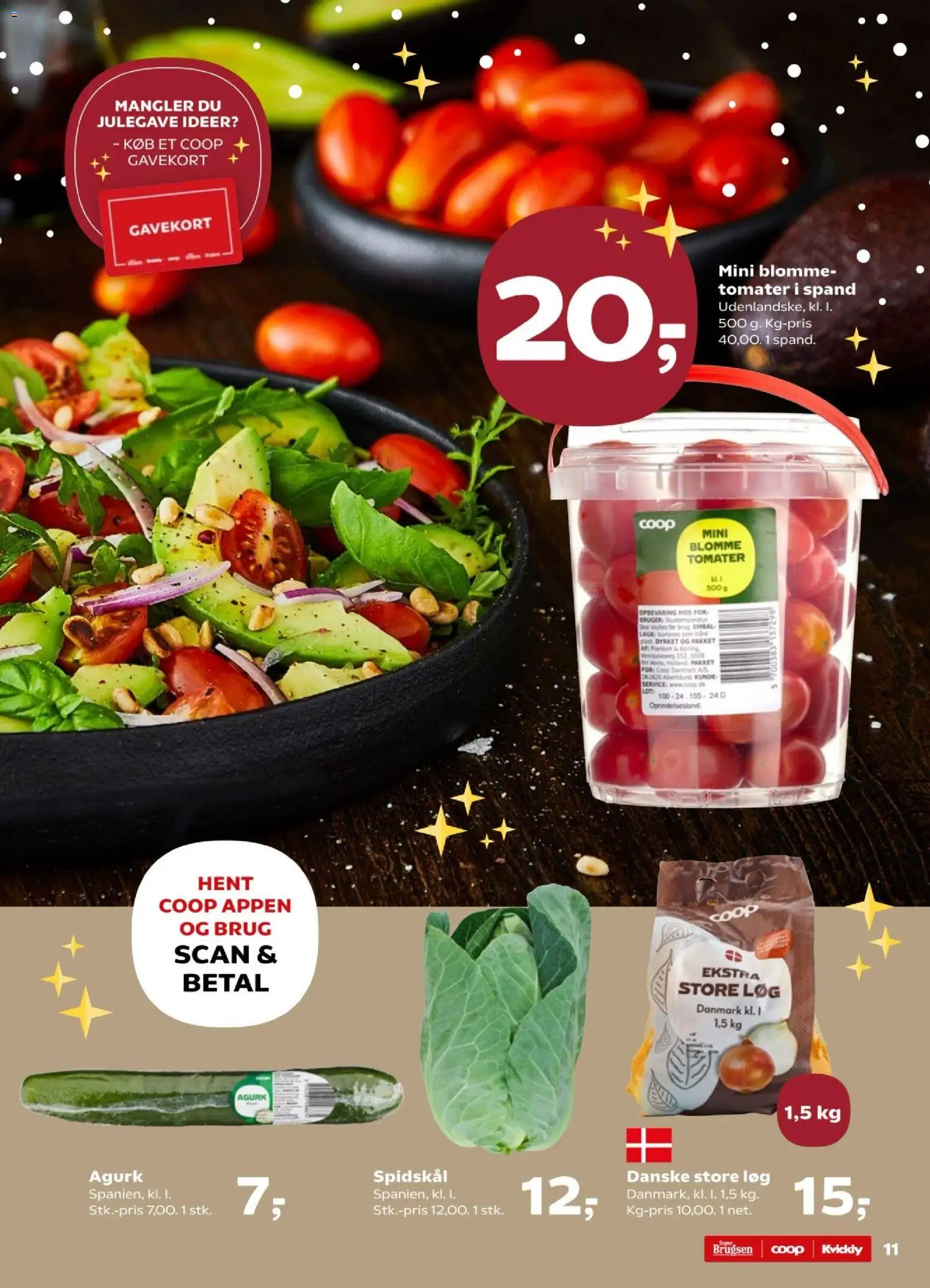 Kvickly tilbudsavis – gyldig fra 05.12.2025 | Side: 11 | Produkter: Tomater, Løg, Spidskål, Søm