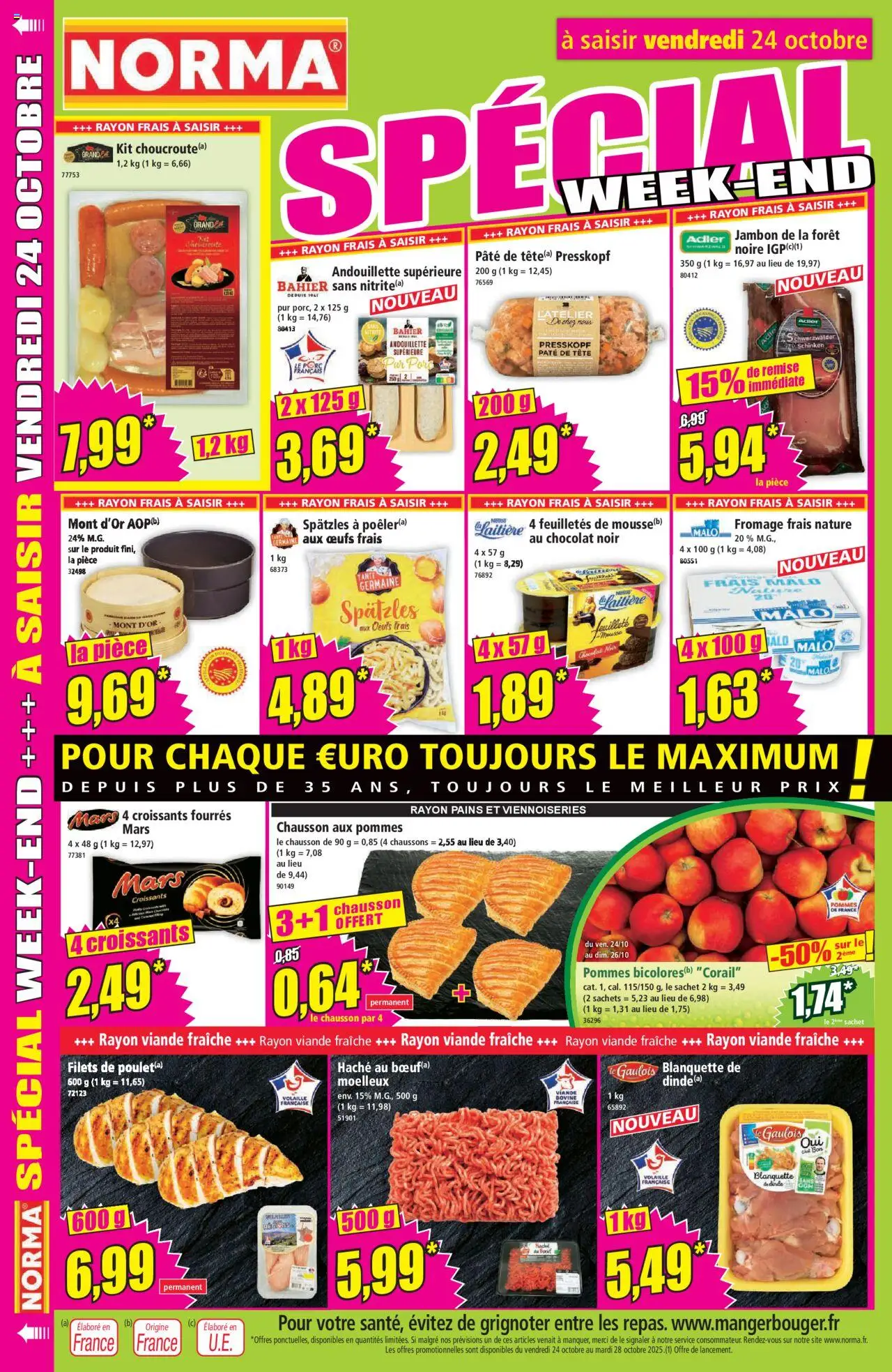 {H1} | Page: 12 | Produits: Mont d'or, Viennoiseries, Œufs, Porc