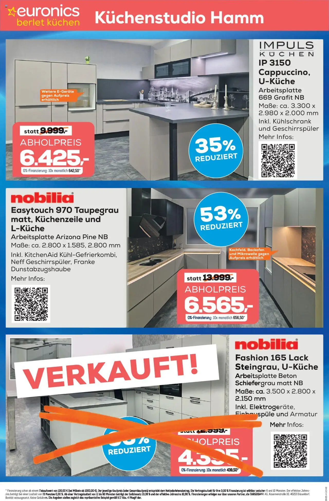 Euronics Küchen-Abverkauf Berlet – gültig ab 05.09.2025 | Seite: 7 | Produkte: Neff, Küchenzeile, Armatur, Backofen