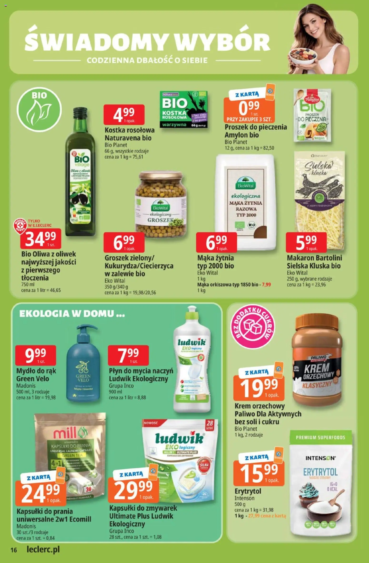 E.Leclerc gazetka od 24.03.2026 | Strona: 10 | Produkty: Limonka, Mąka żytnia, Kapsułki do prania, Makaron