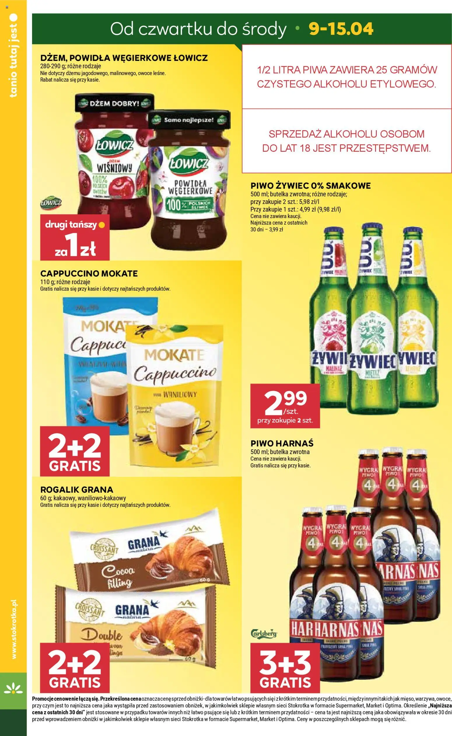Stokrotka gazetka od 09.04.2026 | Strona: 6 | Produkty: Stokrotka, Cappuccino, Powidła, Piwo