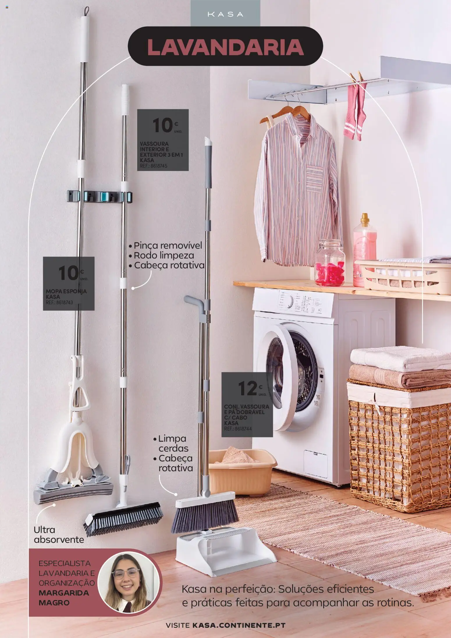 Continente - Tudo para a Casa │ válido de 24.02.2026 | Página: 26 | Produtos: Cabo, Pinça, Pá, Vassoura