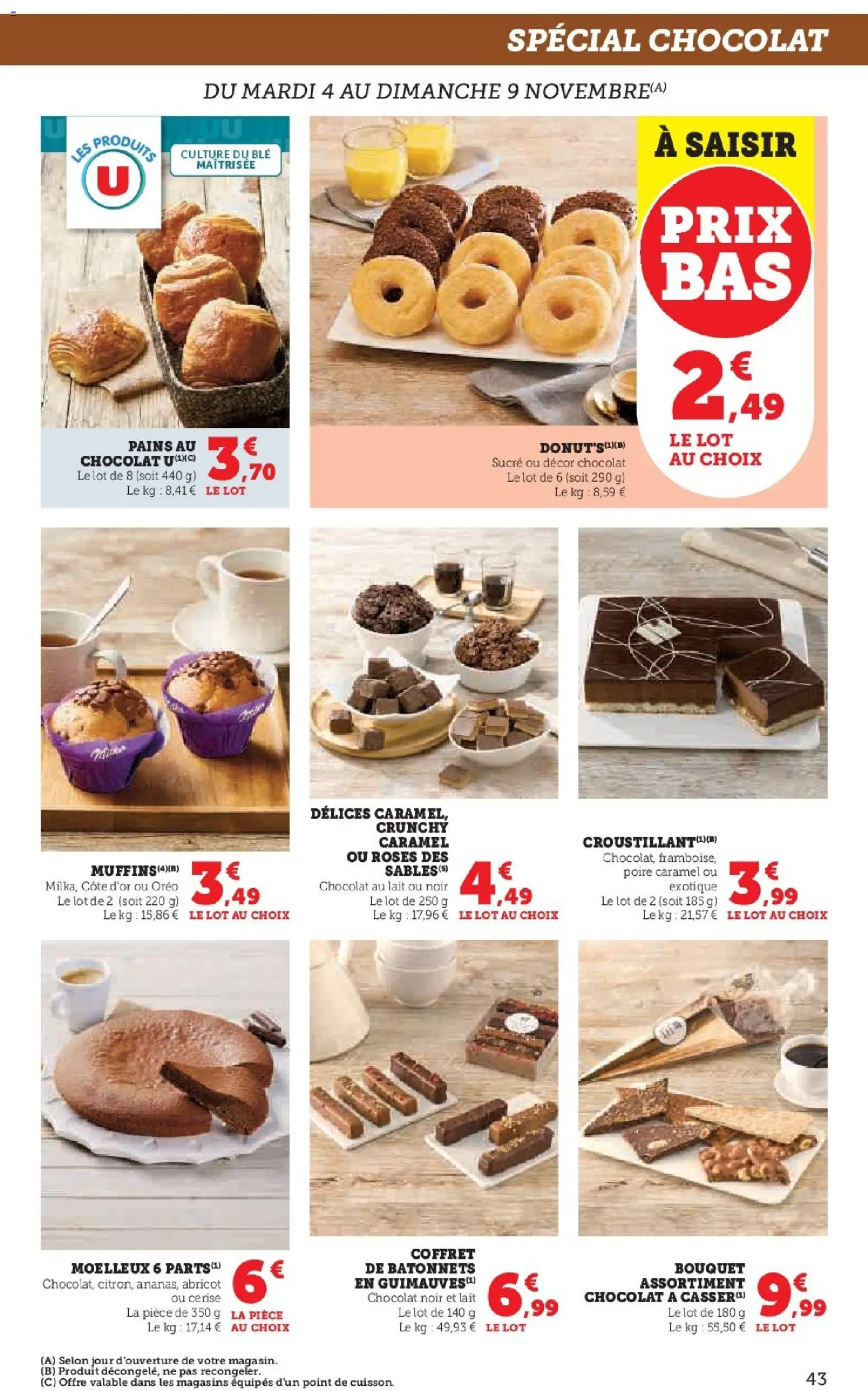 {H1} | Page: 43 | Produits: Muffins, Abricot, Sucre, Framboise