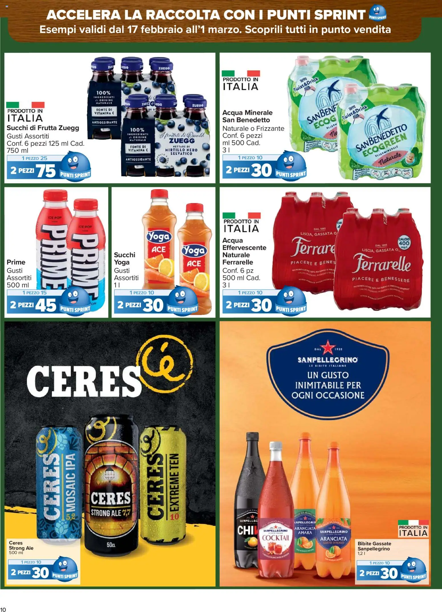 Volantino Carrefour del 17.02.2026 | Pagina: 10 | Prodotti: Acqua, Frutta, Acqua minerale, Ferrarelle