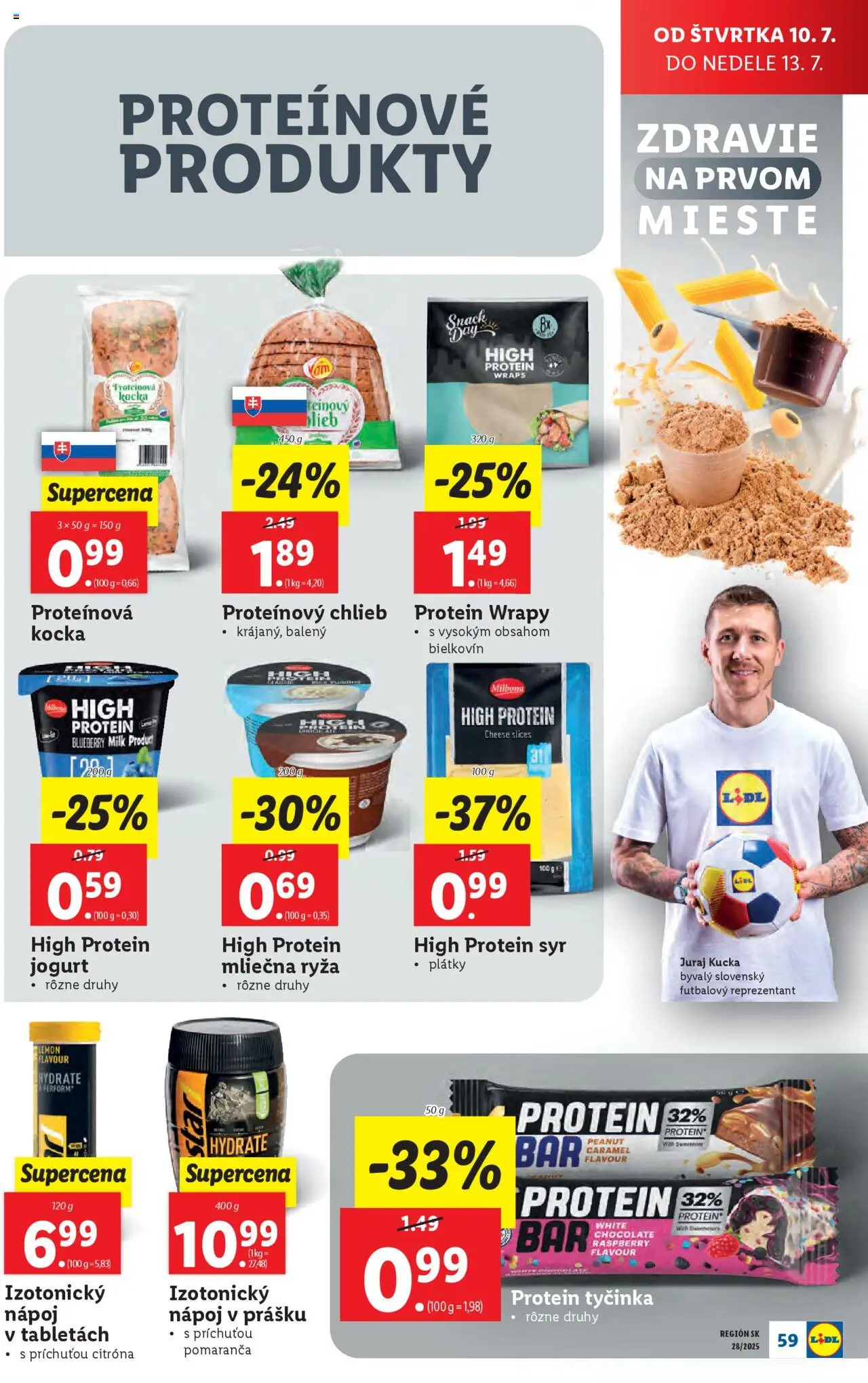 Lidl leták │ platný od 07.07.2025 | Strana: 71 | Produkty: Syr, Jogurt, Chlieb, Proteínový chlieb