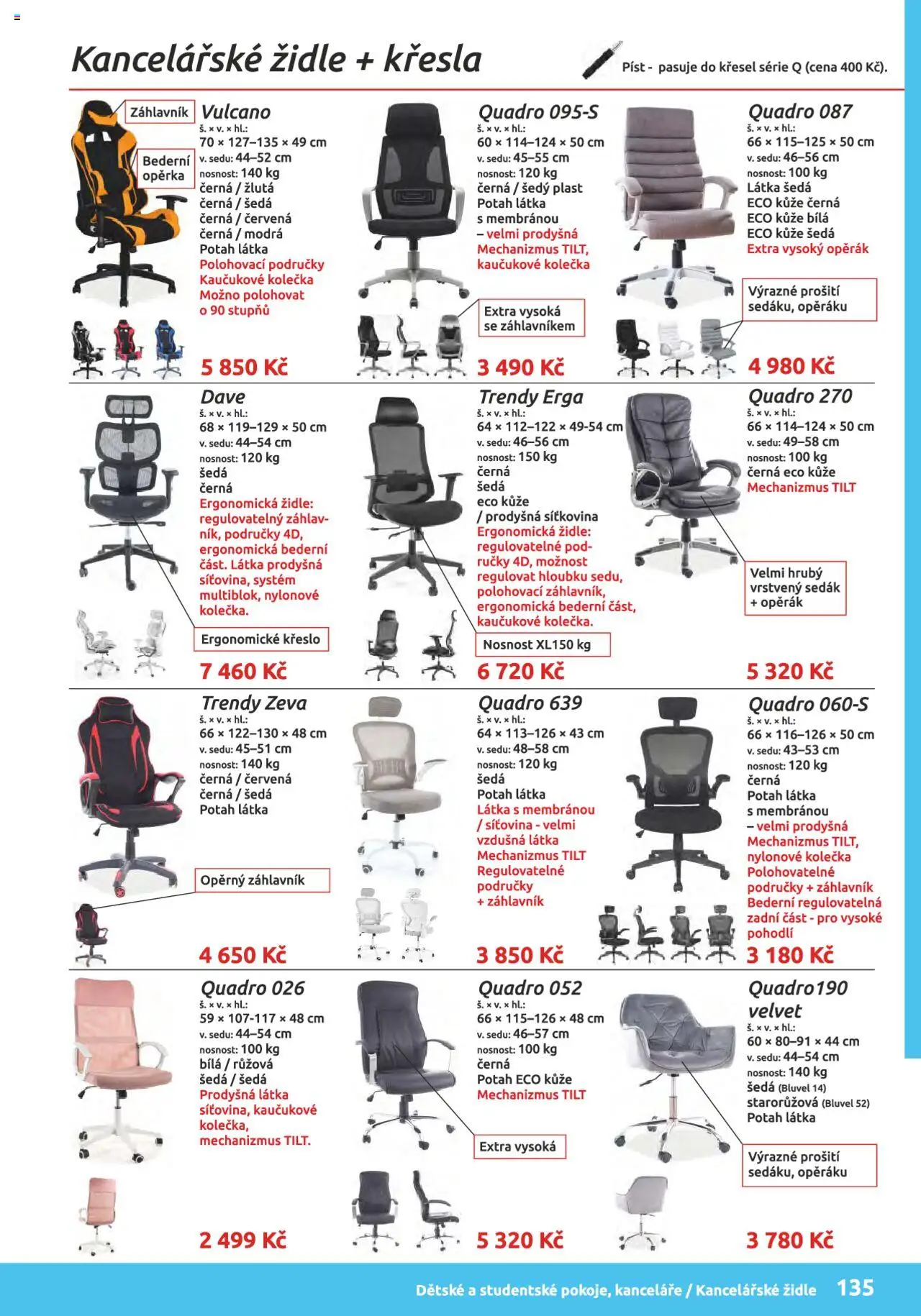 ORFA nábytek katalog 2024-2025 od 15.08.2024 | Strana: 135 | Produkty: Křesla, Kancelářské židle, Velvet, Židle