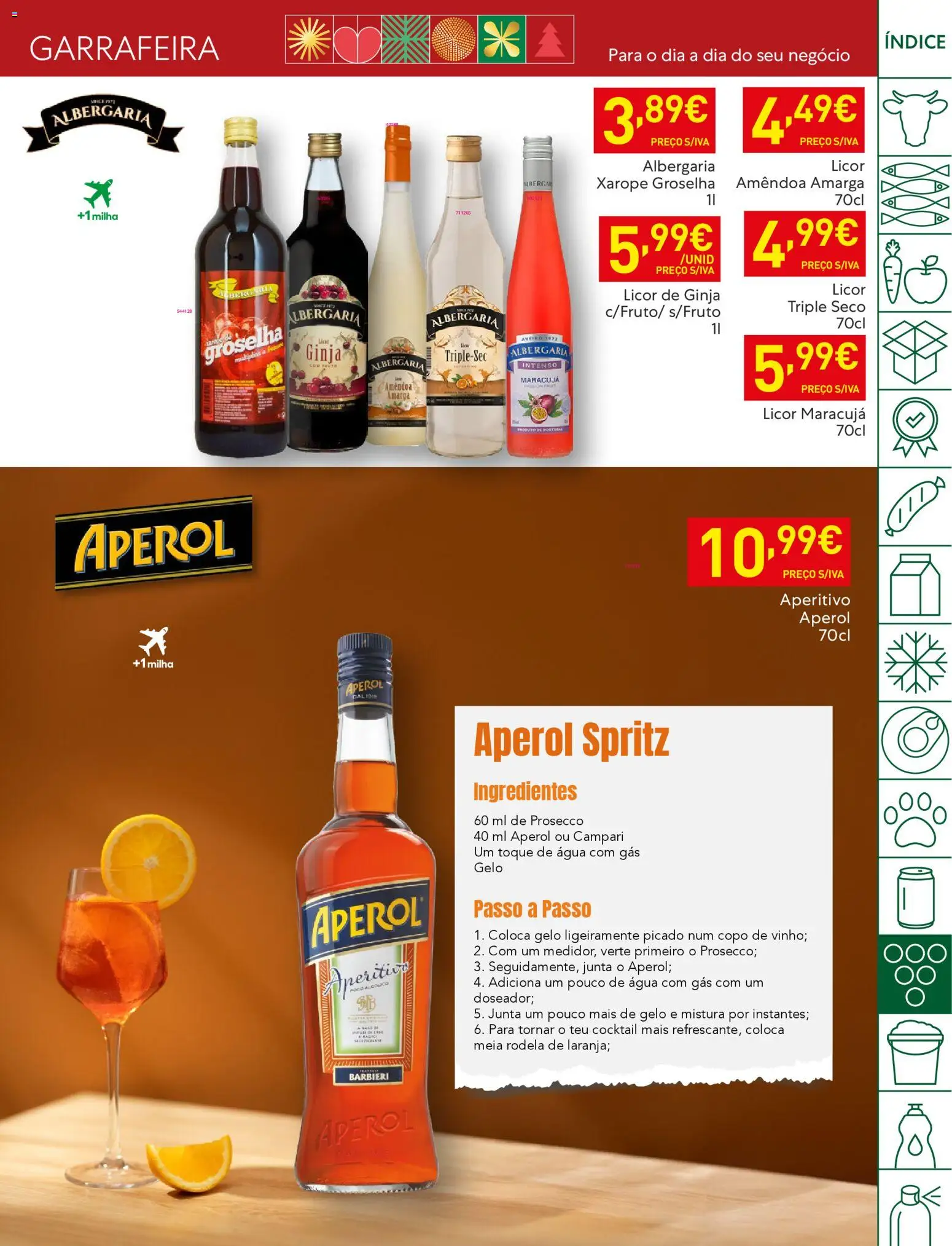 Recheio folheto │ válido de 11.11.2025 | Página: 31 | Produtos: Agua, Aperol, Xarope, Água com gás