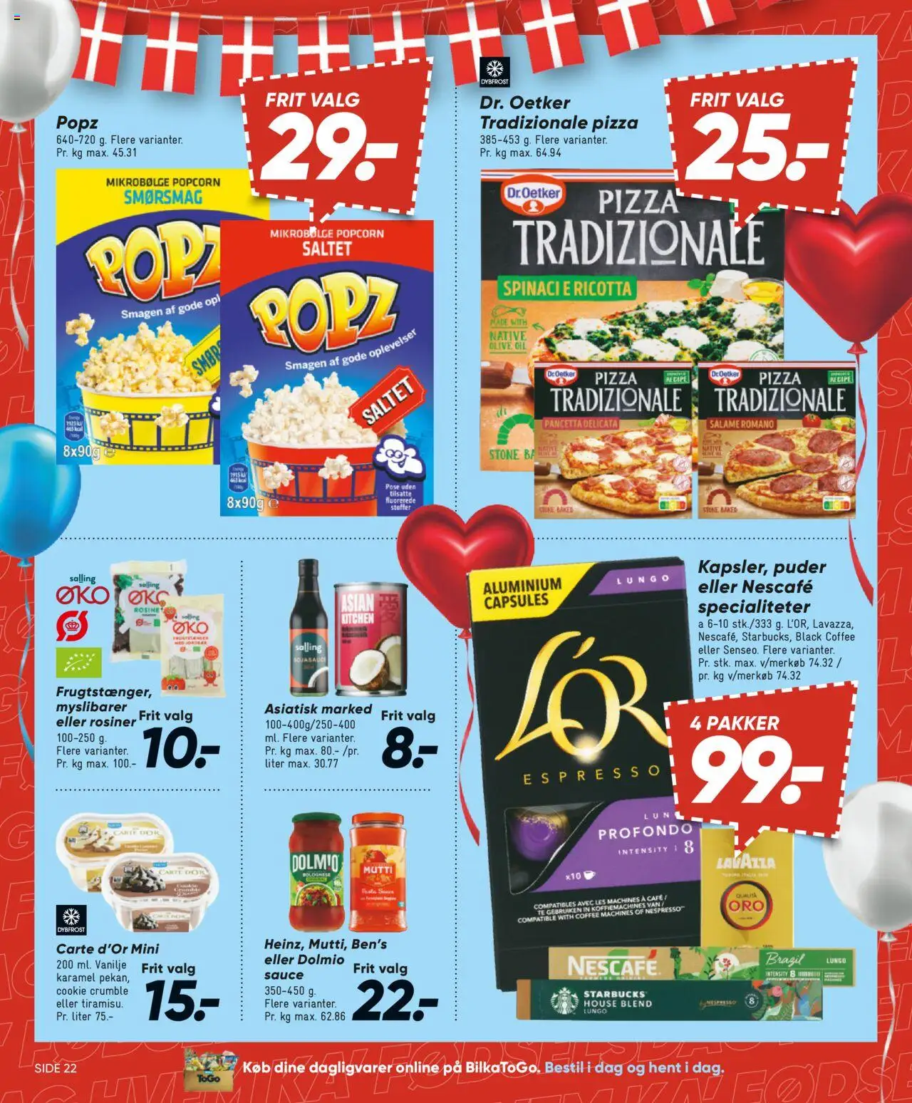 Bilka Tilbudsavis gyldig fra 08.08.2025 | Side: 28 | Produkter: Pizza, Rosiner, Popcorn, Vanilje