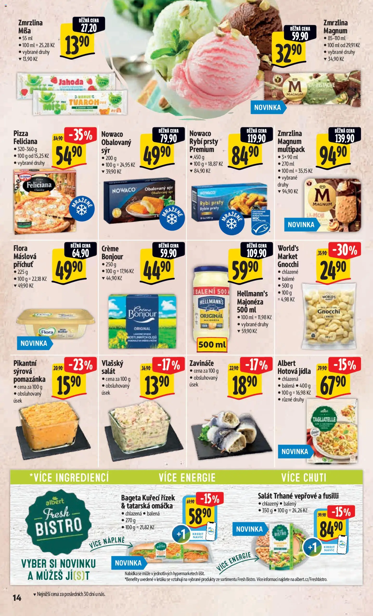 Albert leták - Hypermarket od 29.04.2026 | Strana: 22 | Produkty: Pizza, Salát, Hotová jídla, Flora