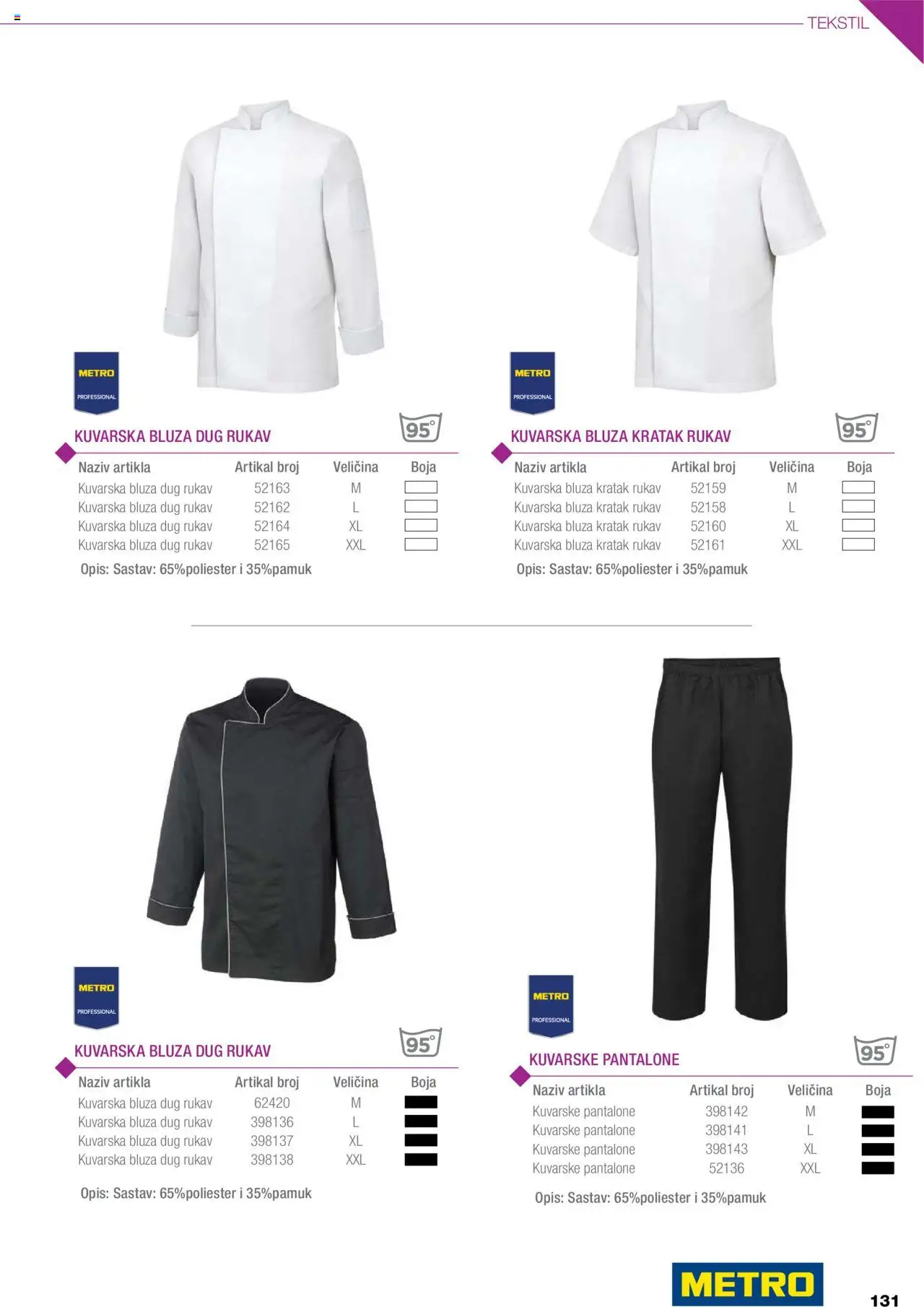 Metro katalog - važi od 05.05.2025 | Strana: 131 | Proizvode: Bluza, Pantalone