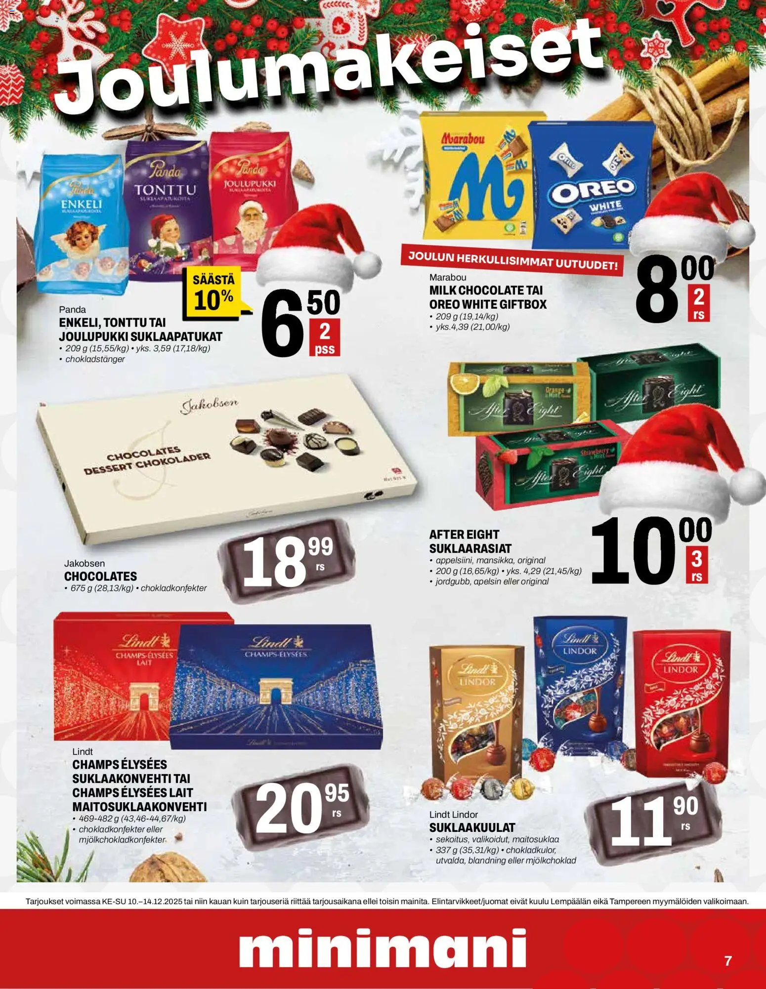 Minimani tarjoukset – voimassa 10.12.2025 alkaen | Sivu: 7 | Tuotteet: Oreo, Suklaapatukat