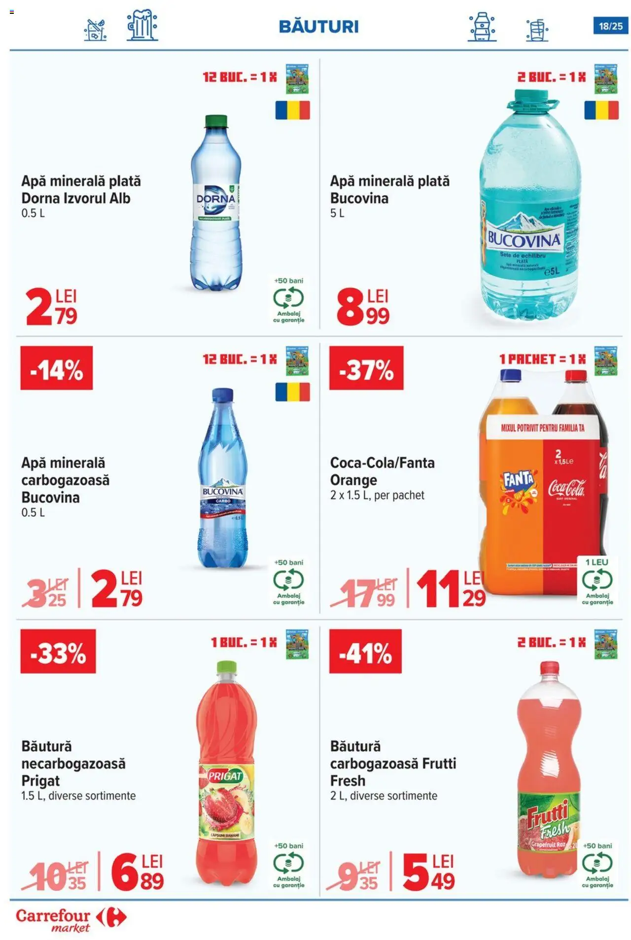 Noul catalog Carrefour – valabil de la 17.09.2025 | Pagină: 18 | Produse: Yazı tahtası kalemi, Căpșuni, Apă