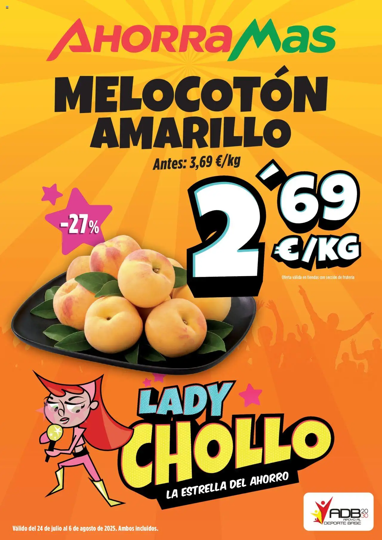 AhorraMas folleto │ válido desde el 24.07.2025 | Página: 1 | Productos: Melocotón amarillo