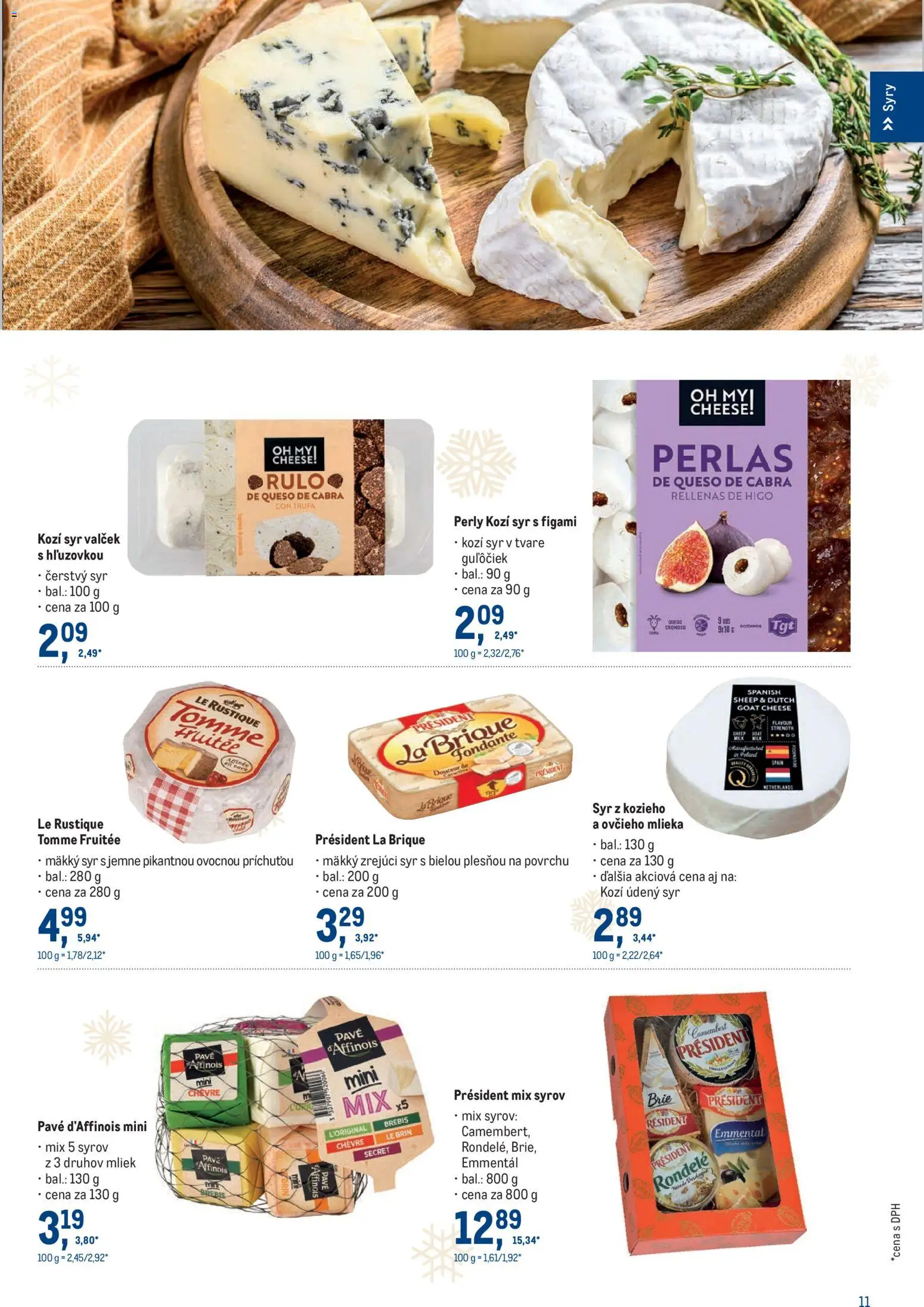Nové Metro akcie – leták je platný od 19.11.2025 | Strana: 11 | Produkty: Syr