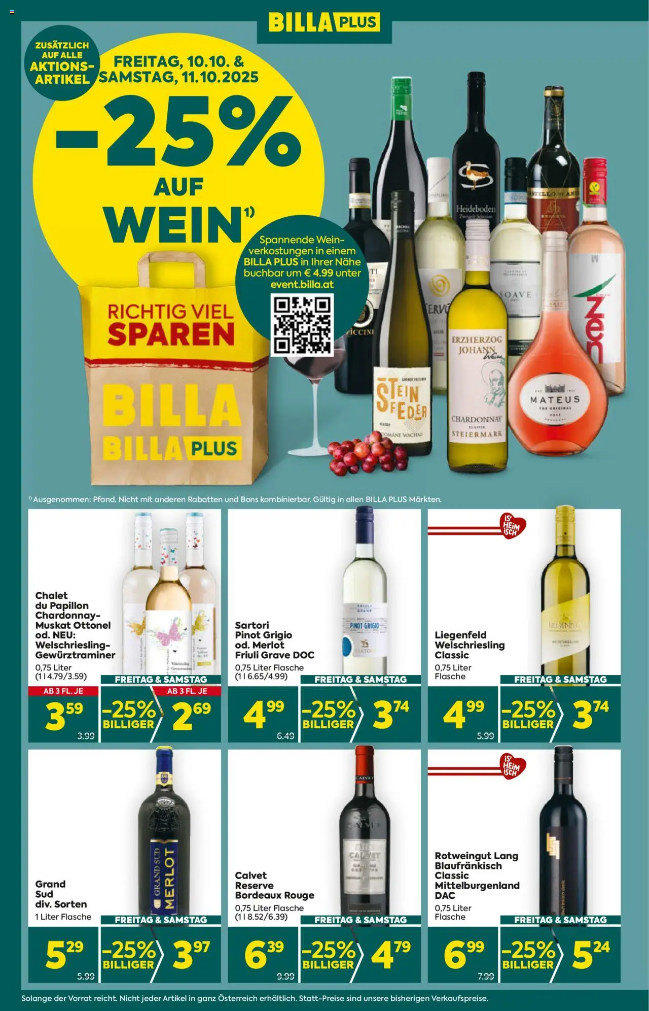 Billa Plus Flugblatt - Kärnten gültig ab 09.10.2025 | Seite: 2 | Produkte: Rouge, Wein