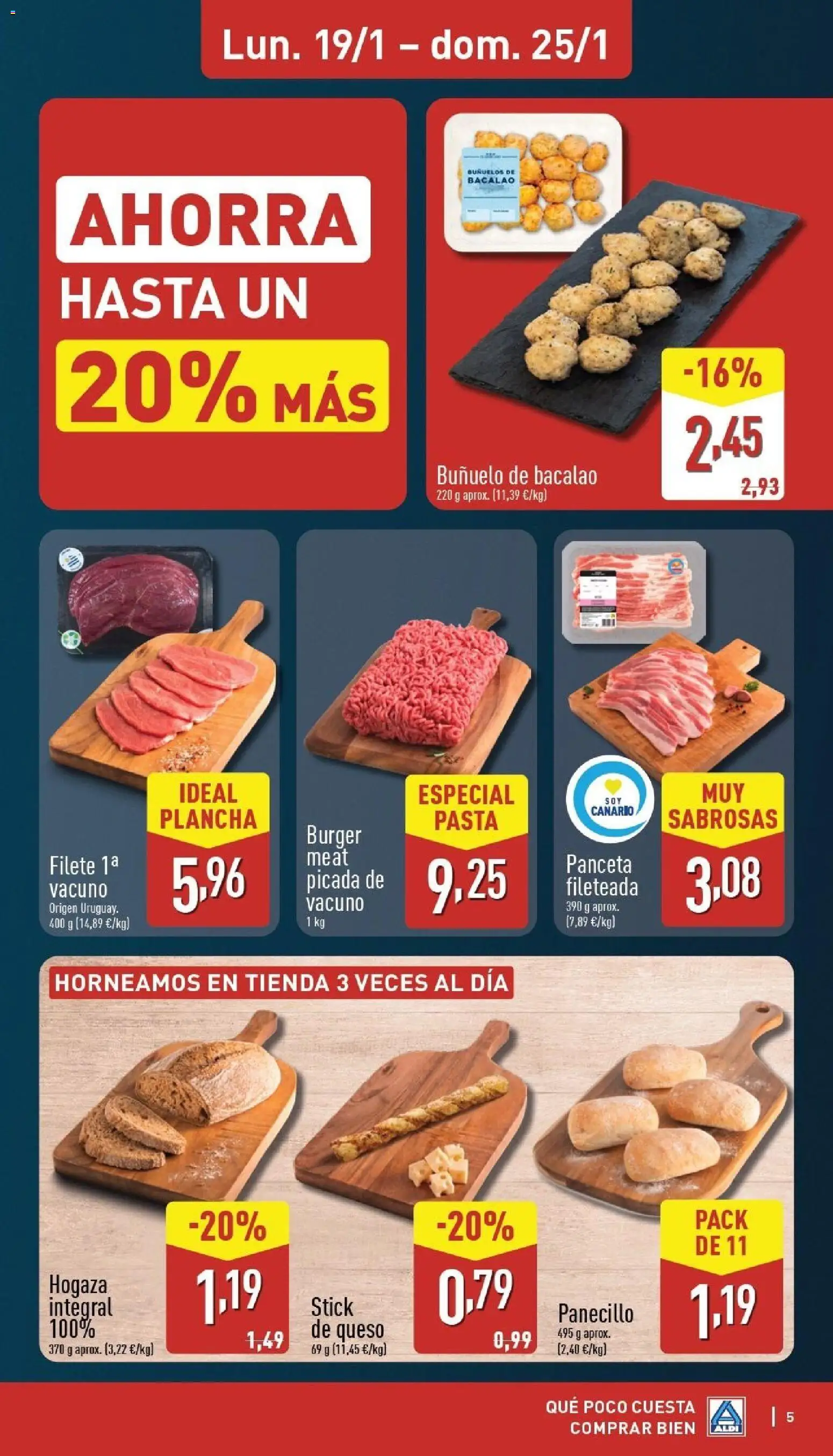 Aldi folleto Canarias │ válido desde el 19.01.2026 | Página: 5 | Productos: Queso, Ηλεκτρικός φούρνος, Plancha, Filete