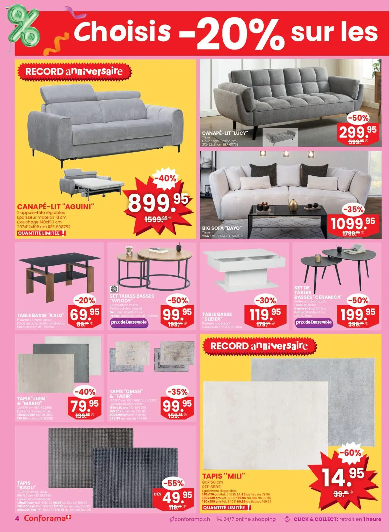 Conforama Aktionen FR – gültig ab 10.09.2025 | Seite: 4 | Produkte: Sofa