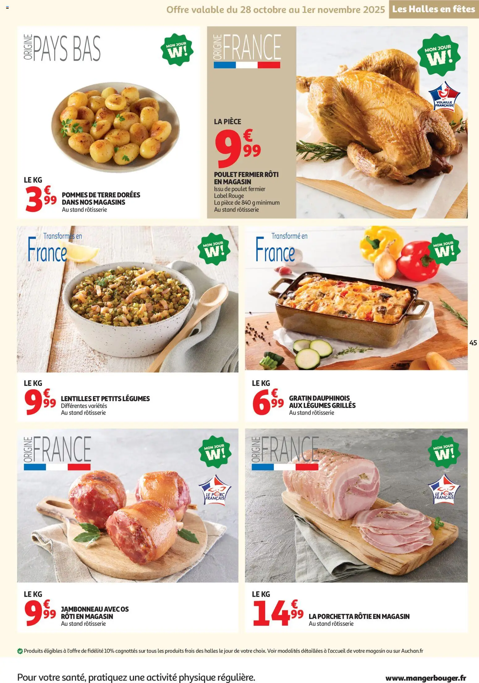 {H1} | Page: 45 | Produits: Volaille, Porc, Pommes, Pommes de terre