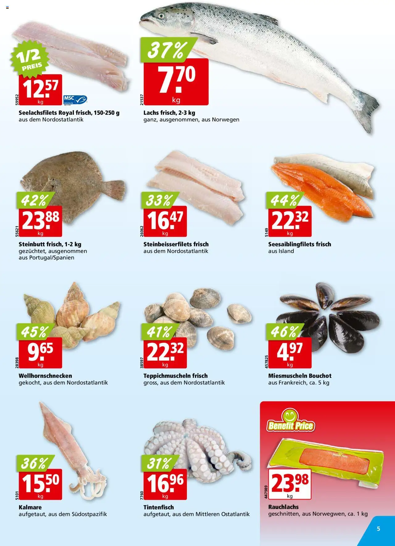 Aligro Aktionen ab 11.08.2025 | Seite: 5 | Produkte: Tintenfisch, Lachs