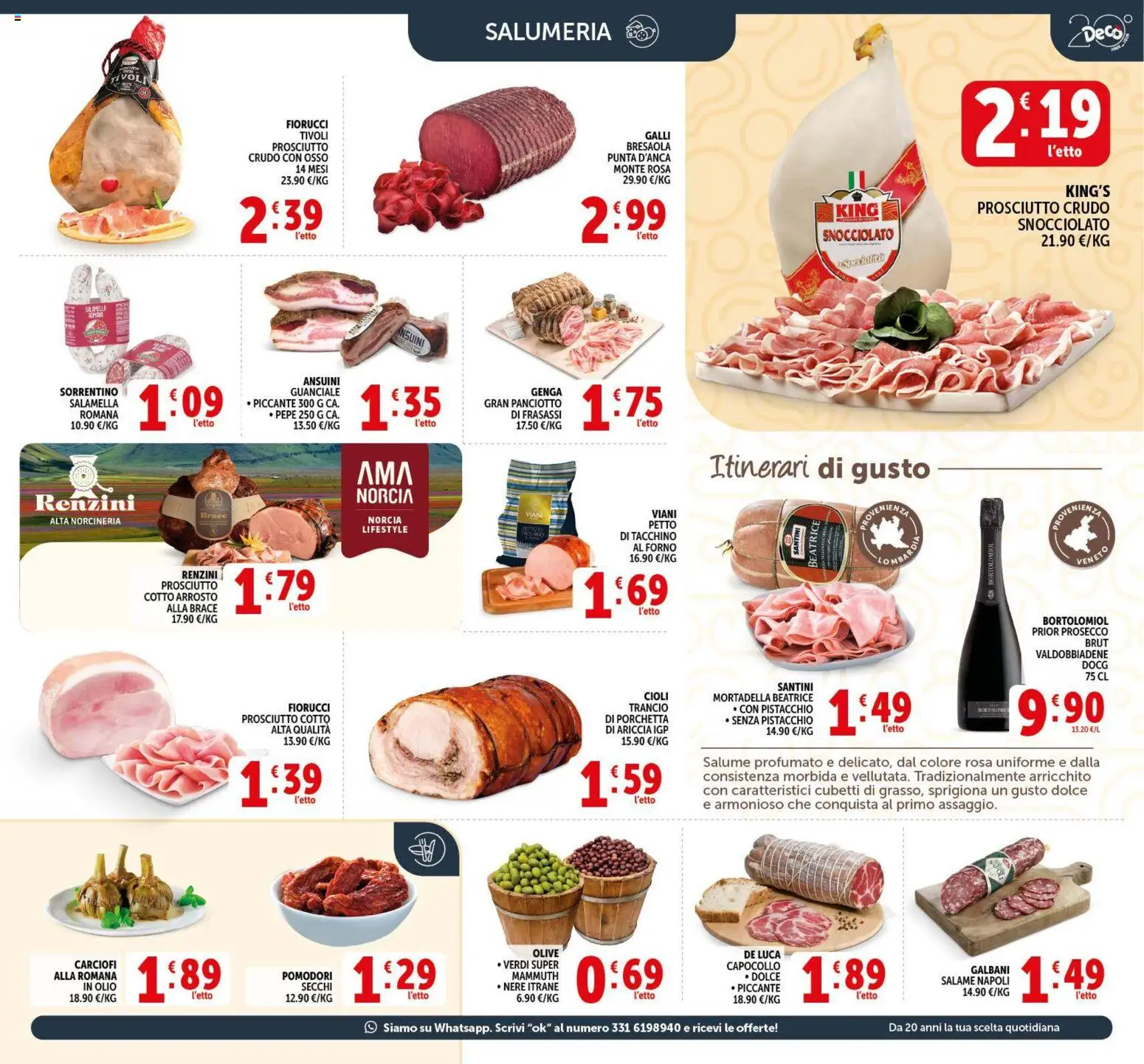 Volantino Decò del 17.03.2026 | Pagina: 5 | Prodotti: Bresaola, Tacchino, Olio, Olive