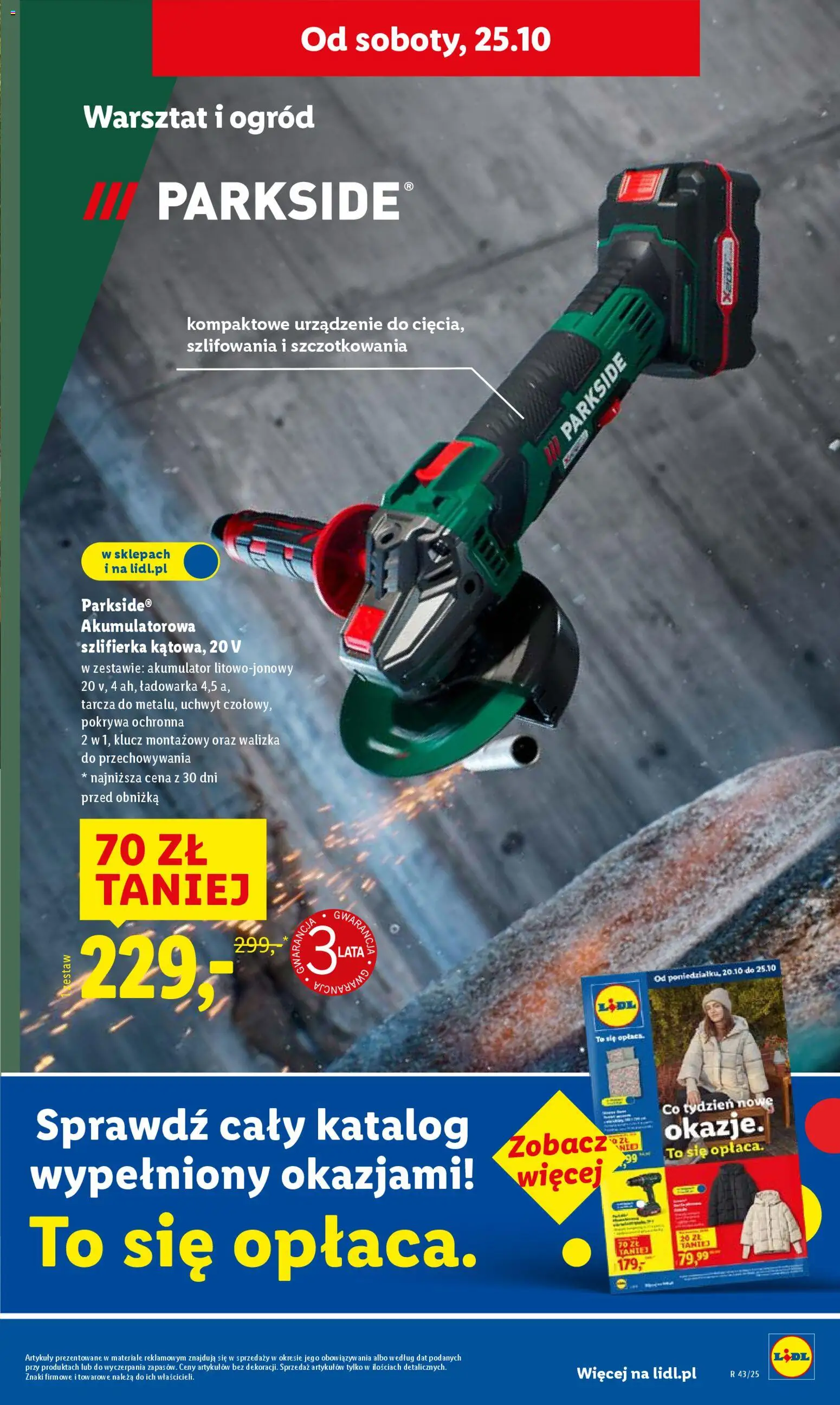 Lidl Gazetka od 23.10.2025 | Strona: 25 | Produkty: Ładowarka, Walizka, Szlifierka