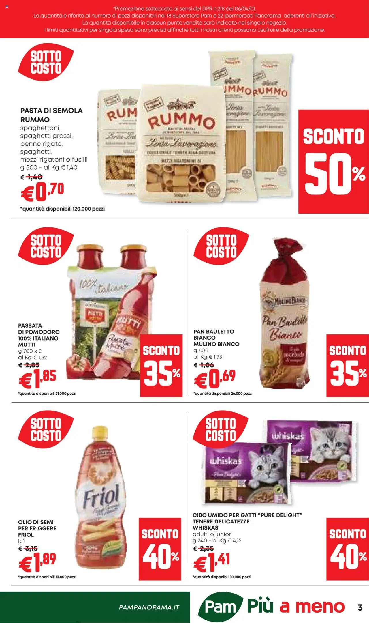 Volantino Panorama del 11.09.2025 | Pagina: 3 | Prodotti: Pomodoro, Olio, Pasta, Passata di pomodoro