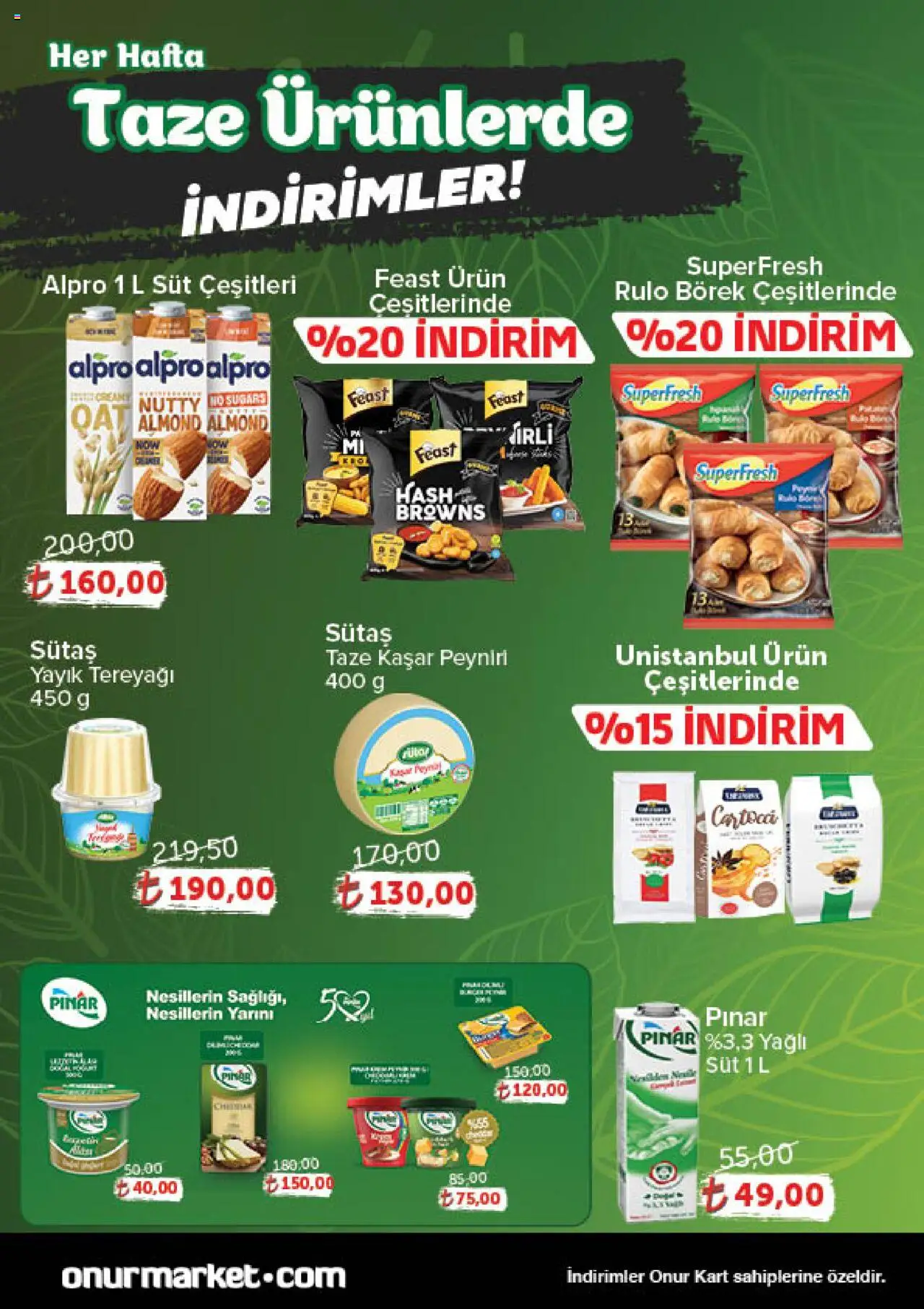 Onur Market Katalog Gurme - Bursa - 02.10.2025 tarihinden itibaren geçerlidir | Sayfa: 3 | Ürünler: Süt, Tereyağı, Peynir