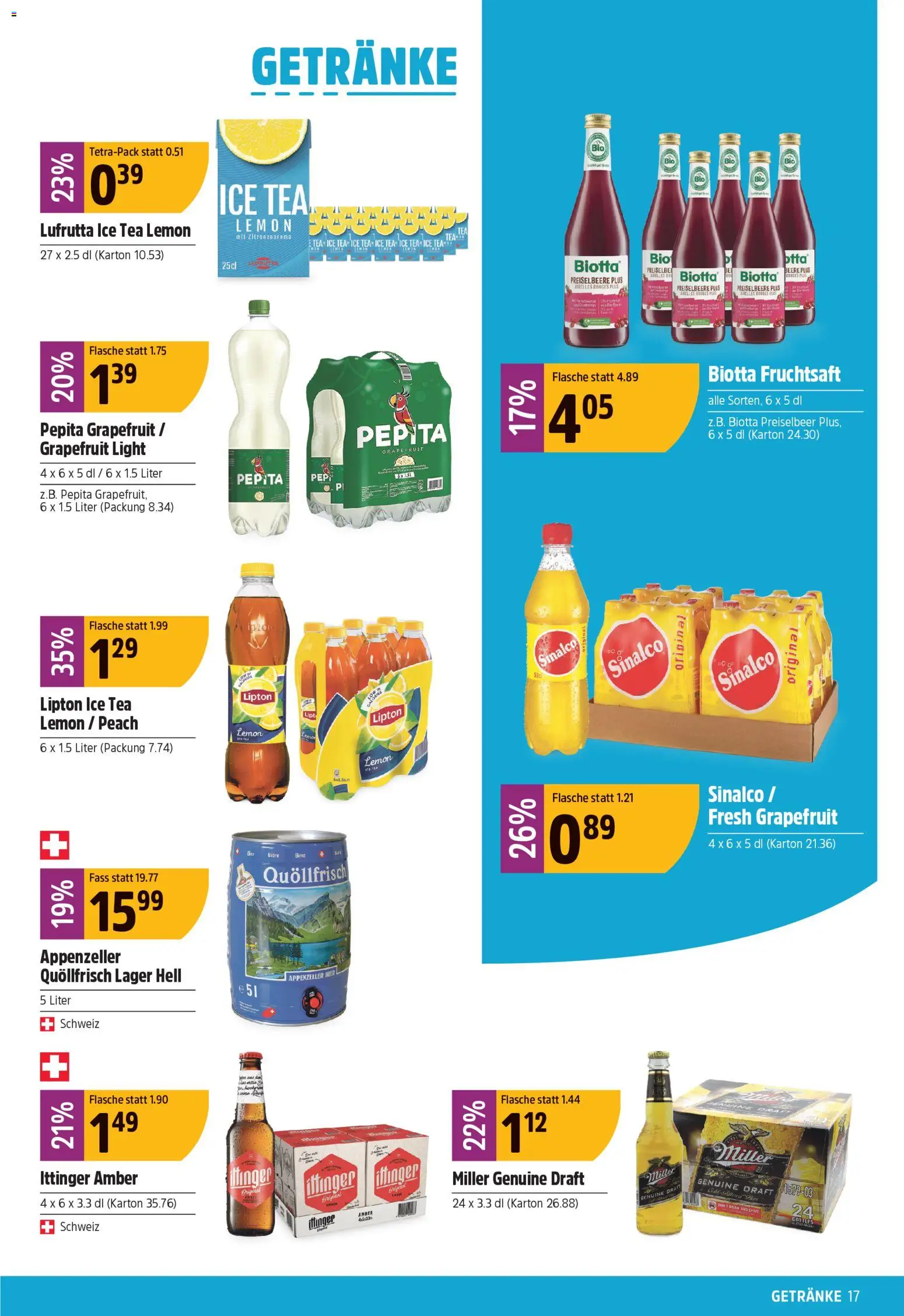 TopCC aktionen – gültig ab 04.05.2026 | Seite: 17 | Produkte: Bier, Grapefruit