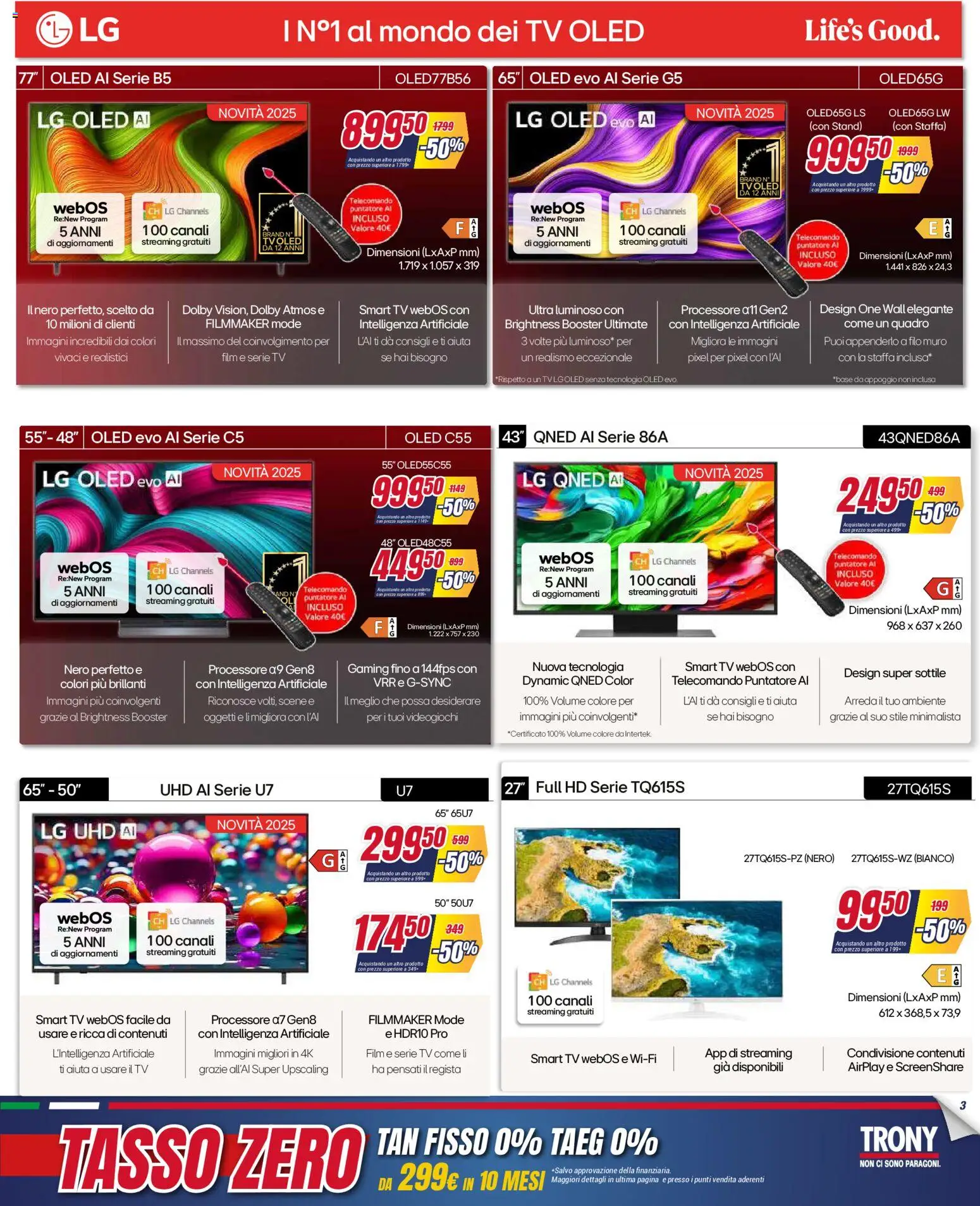 Volantino Trony del 04.12.2025 | Pagina: 3 | Prodotti: Telecomando, smart TV, TV