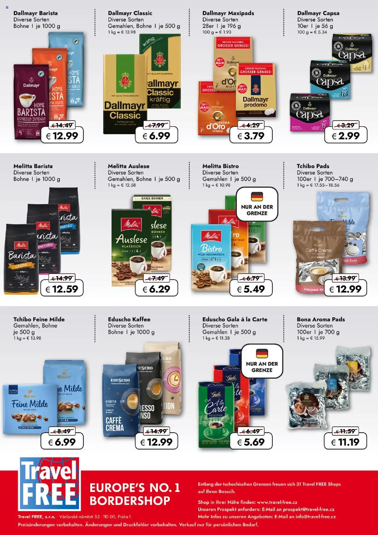 Travel Free  Aktionsangebote - gültig ab dem 22.08.2025 | Seite: 9 | Produkte: Melitta, Kaffee, Dallmayr, Eduscho