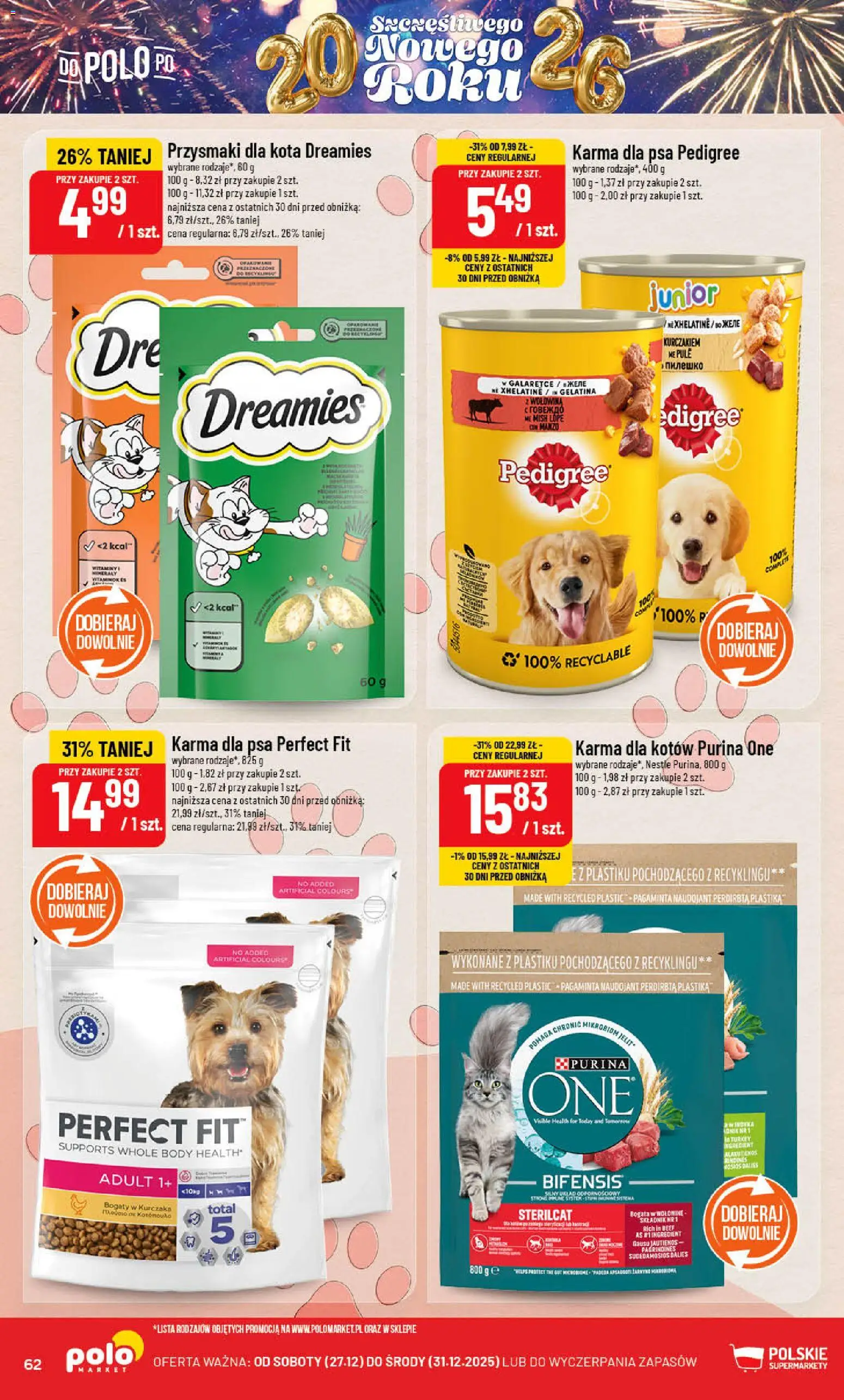 POLOmarket Gazetka od 27.12.2025 | Strona: 62 | Produkty: Karma dla psa pedigree, Karma dla psa, Body, Wołowina