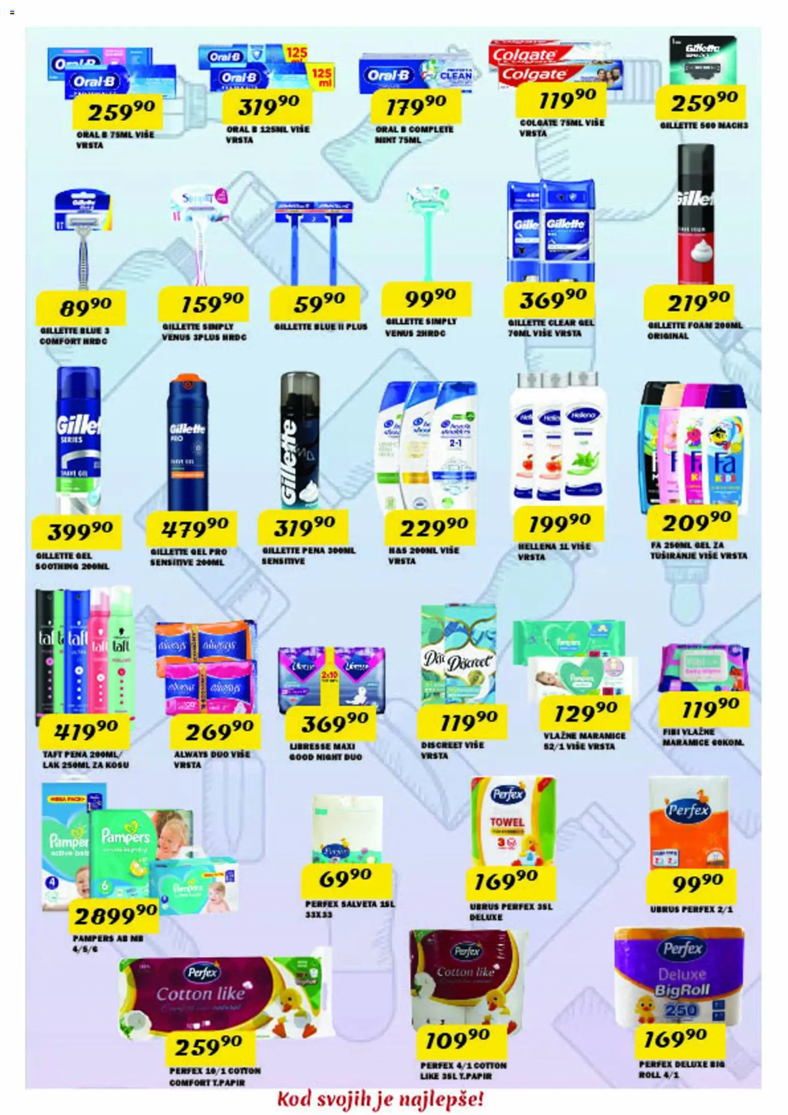 VP Dima katalog - važi od 26.03.2026 | Strana: 10 | Proizvode: Colgate, Gillette, Pampers, Ubrus