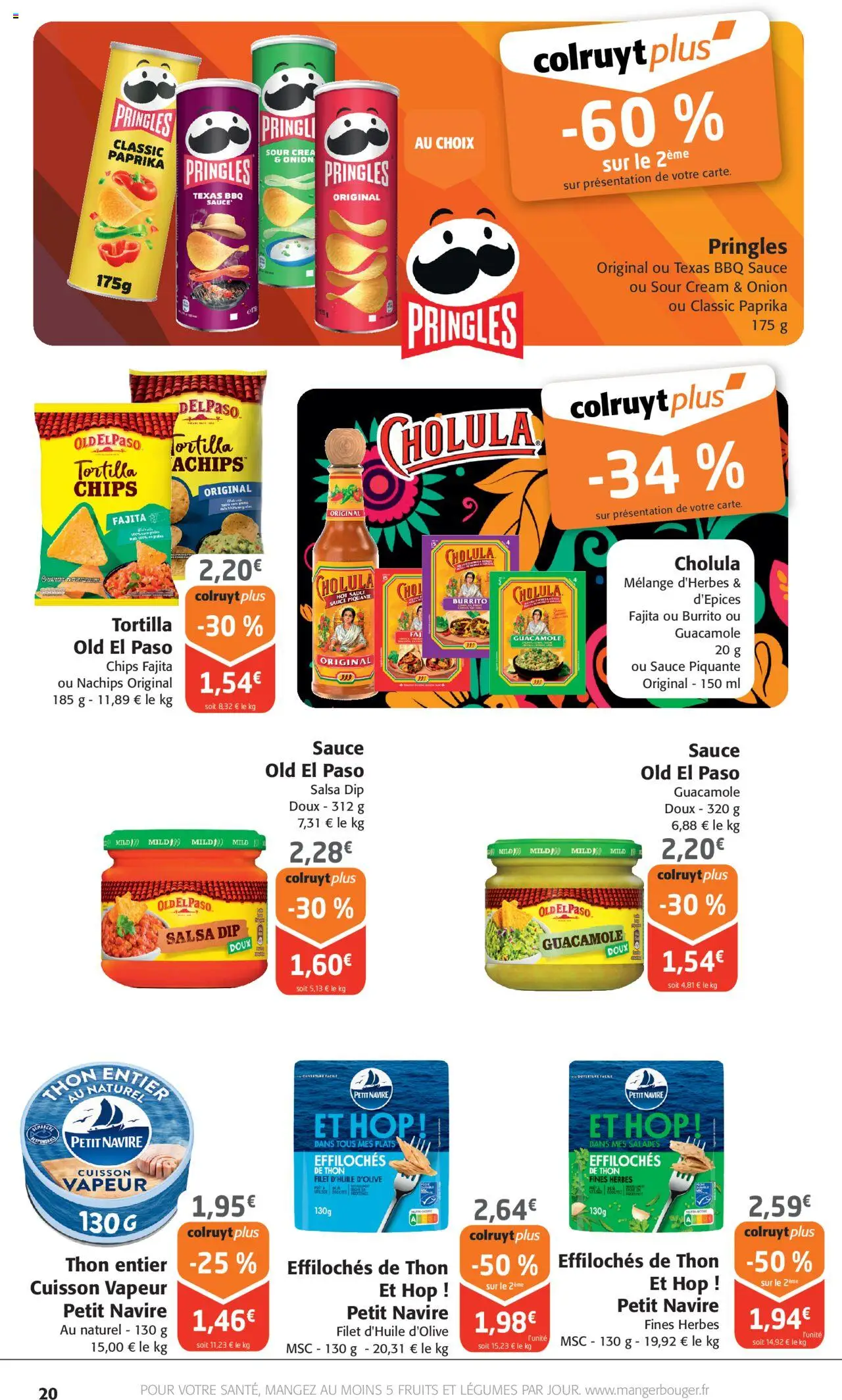  | Page: 20 | Produits: Paprika, Guacamole, Thon, Chips