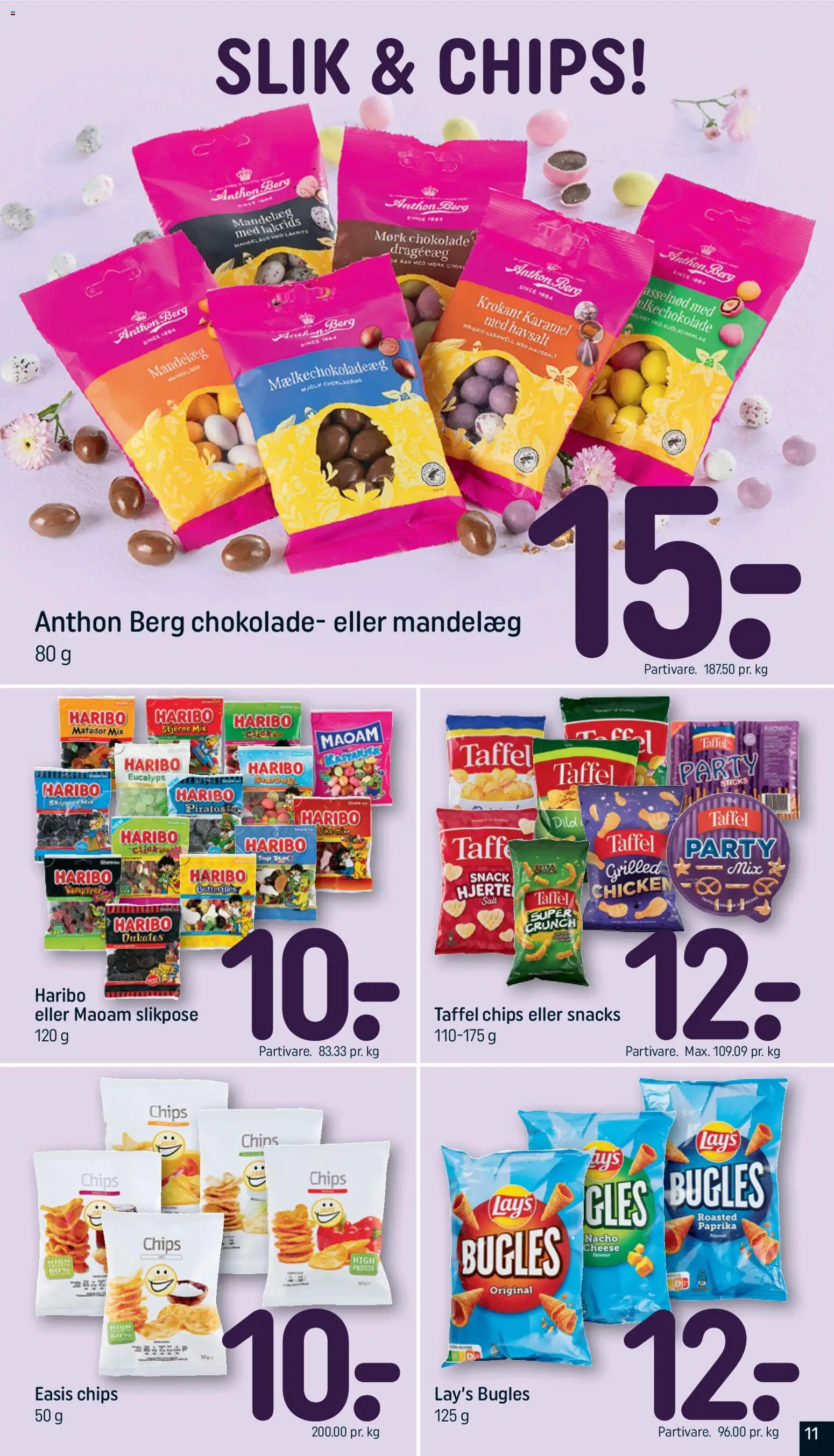 Rema 1000 tilbudsavis – gyldig fra 22.03.2026 | Side: 11 | Produkter: Chokolade, Chips, Lakrids, Paprika