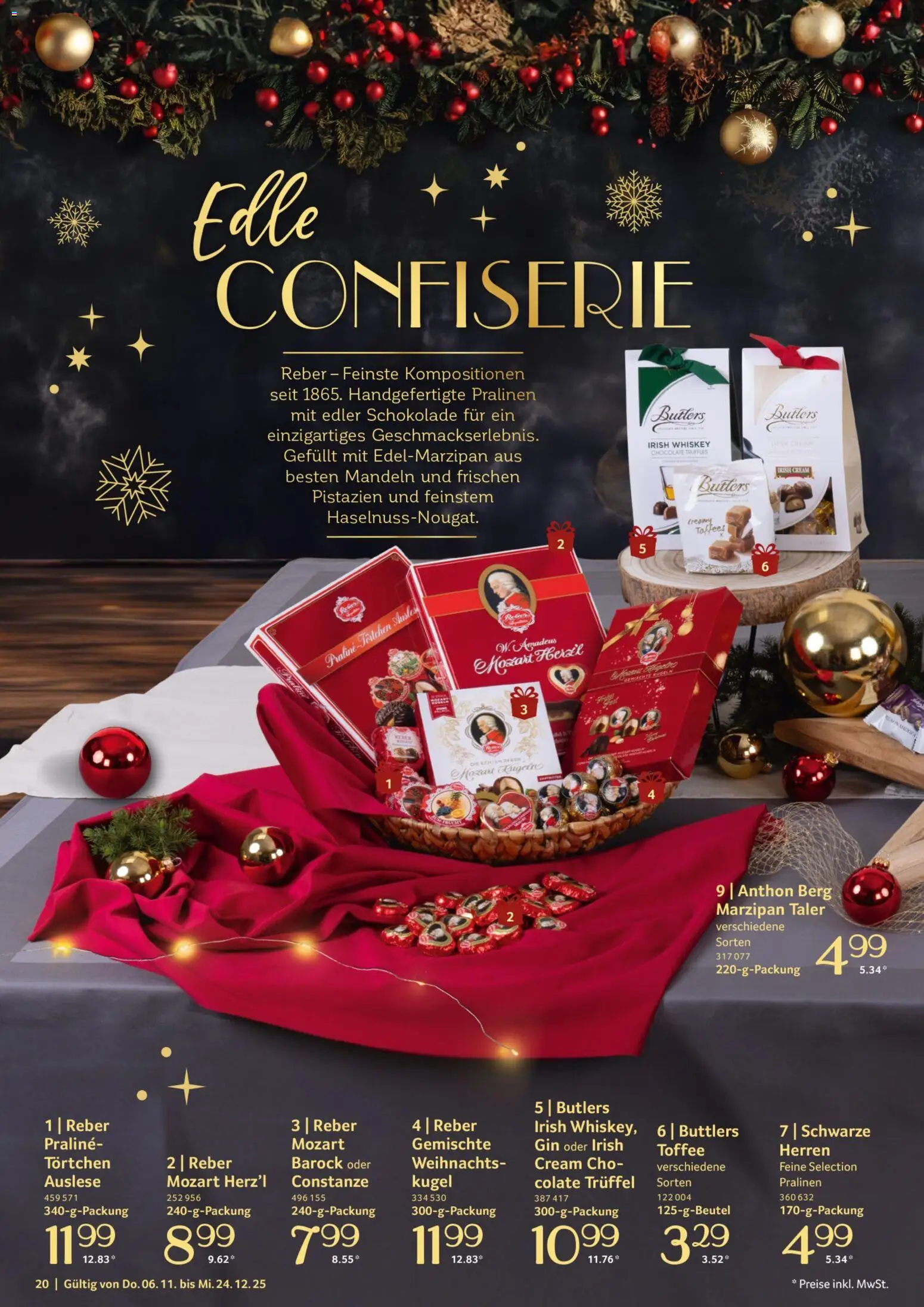 Selgros Genussmomente – gültig ab 06.11.2025 | Seite: 20 | Produkte: Mandeln, Pistazien, Gin, Whiskey