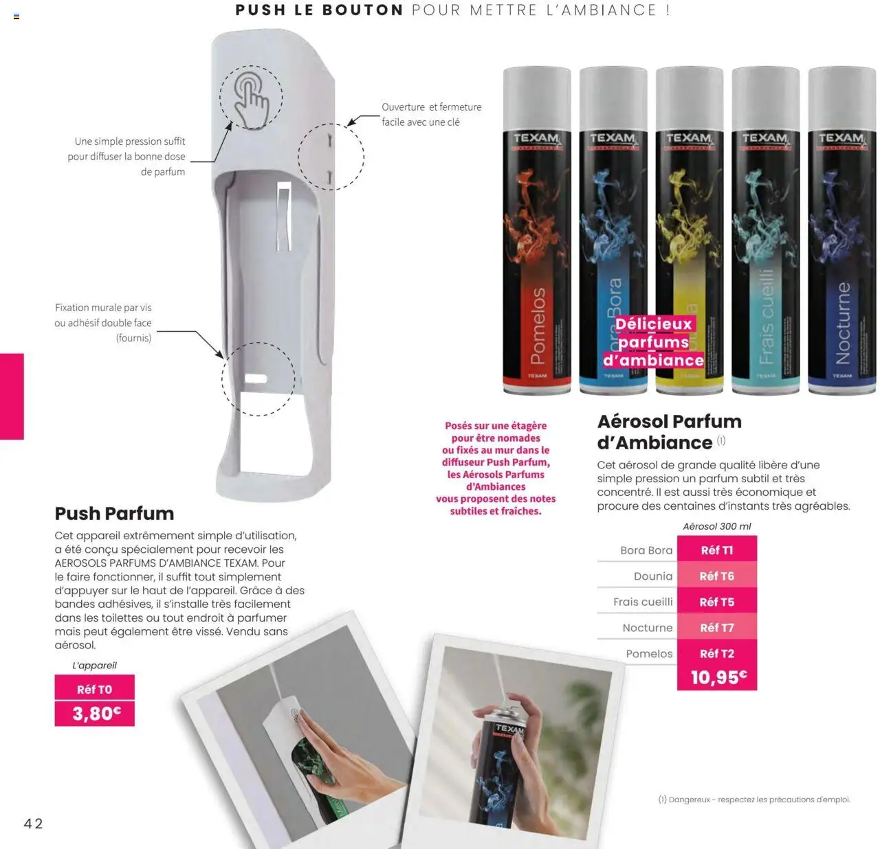 {H1} | Page: 42 | Produits: Clé, Parfum, Diffuseur, Toilettes